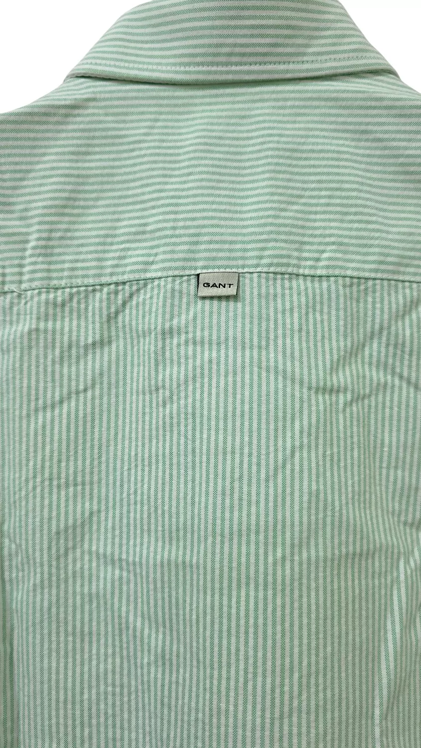 REG OXFORD BANKER STRIPE SHIRT-BRIGHT GREEN 5