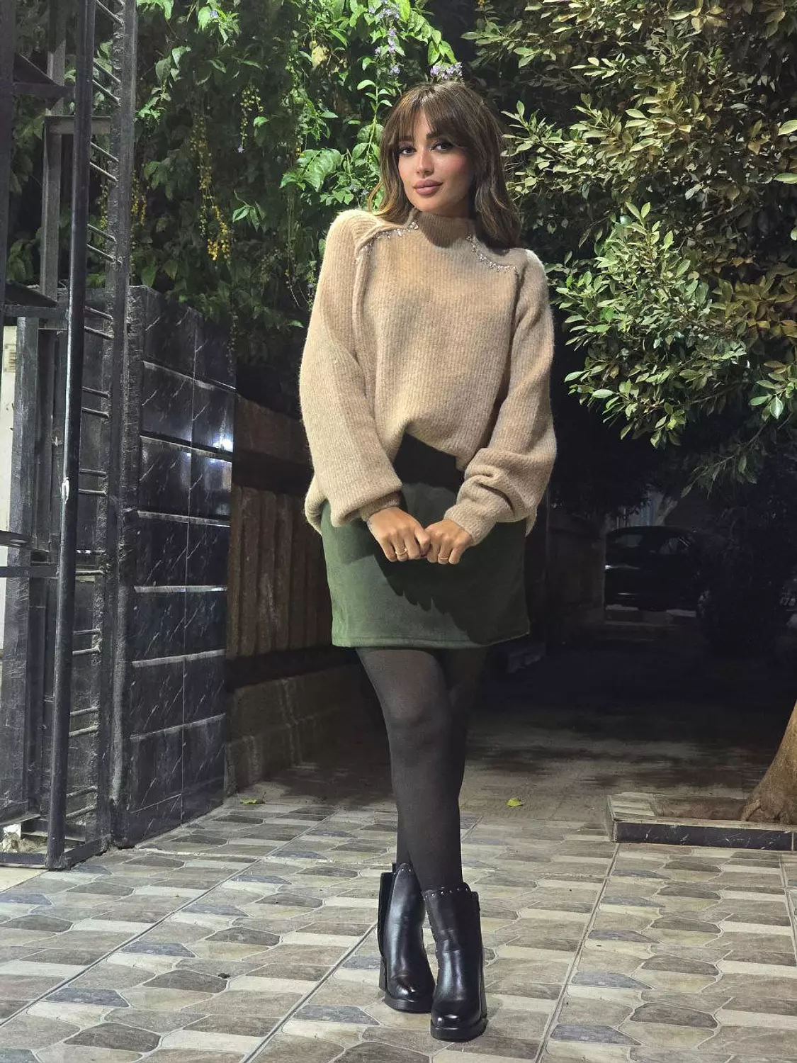 Wool Pullover with diamonds image