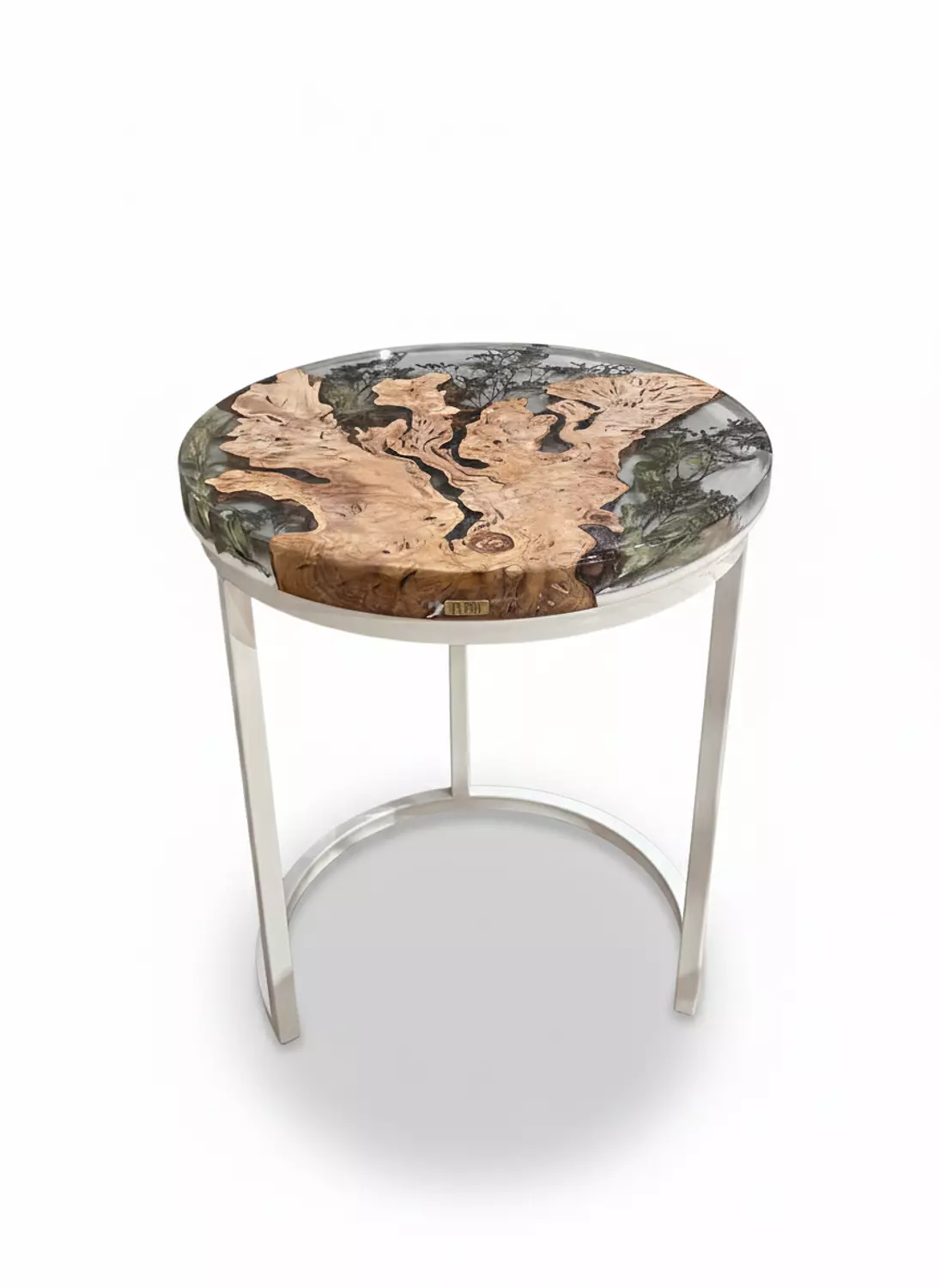 Botanical Olive wood Side Table image