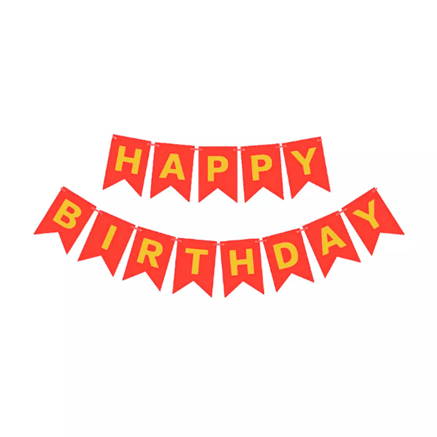 Red Happy Birthday Garland