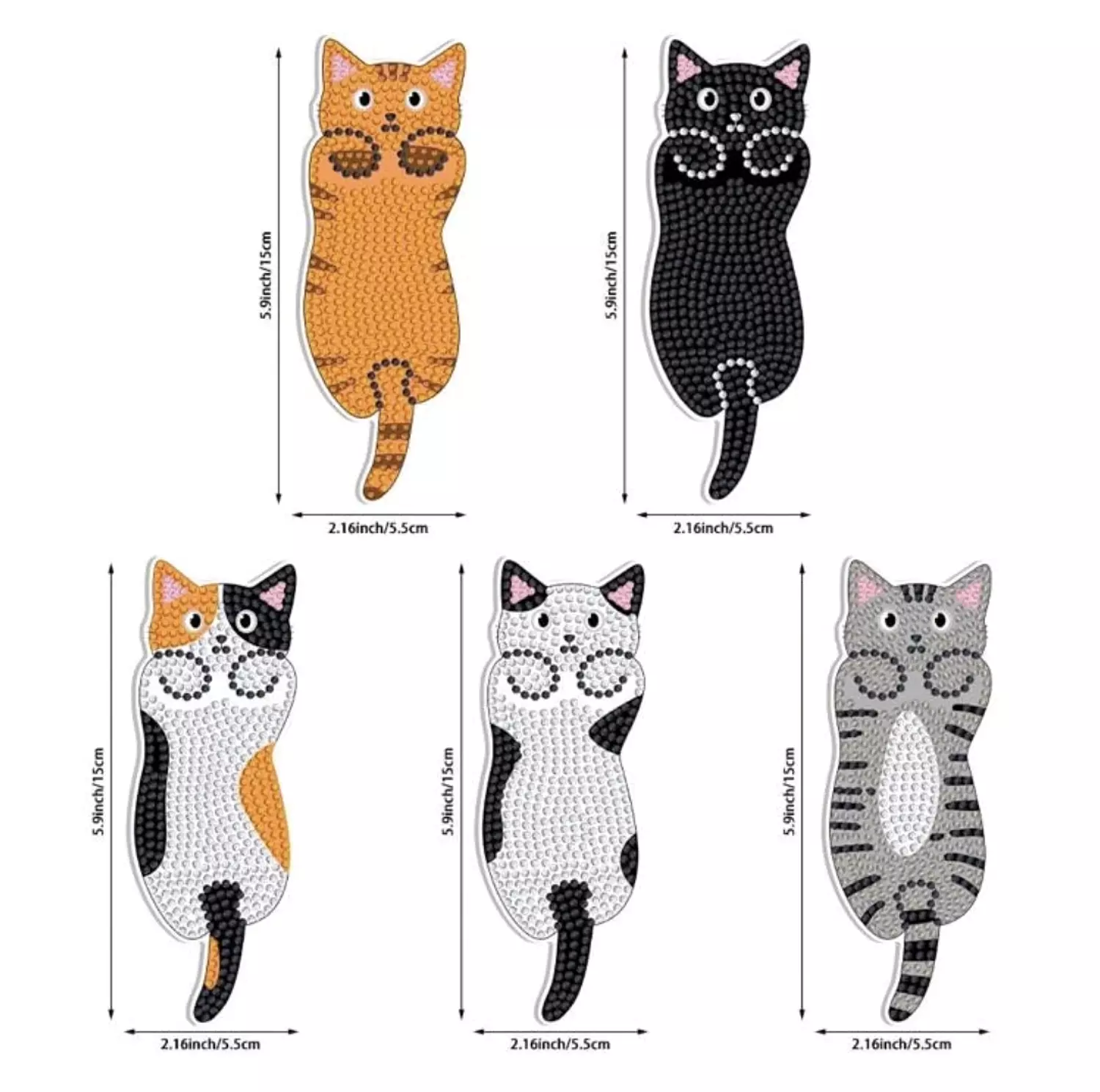 Diamond Painting Bookmarks- Cats 4