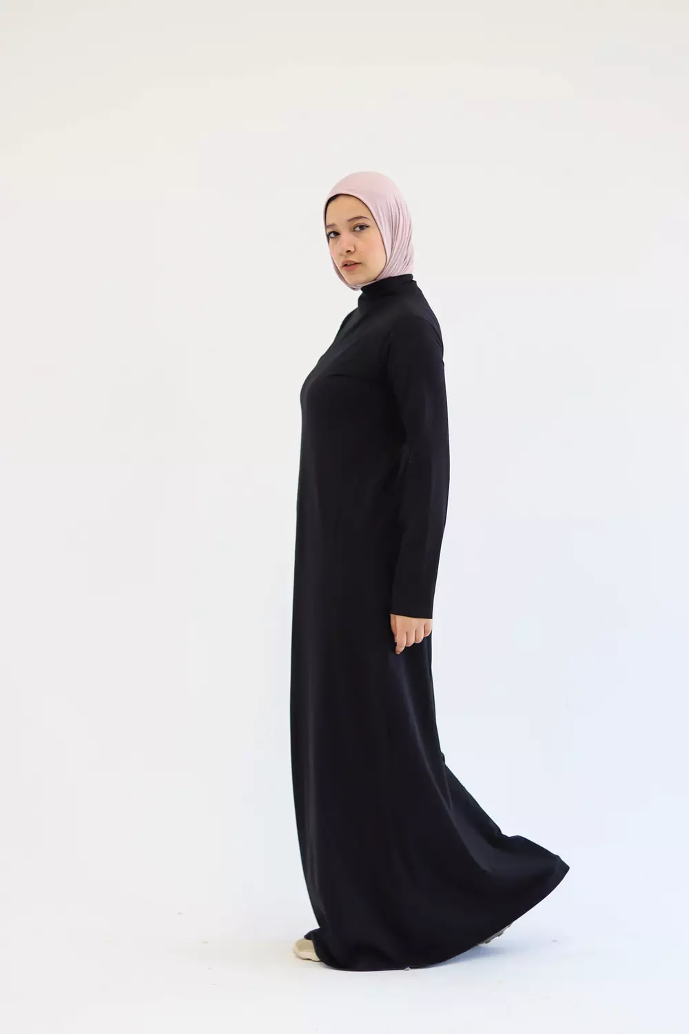 A-Line Black Basic Dress 5