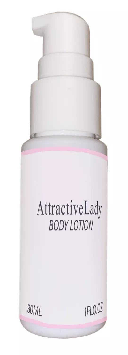 Attractive lady body lotion  image