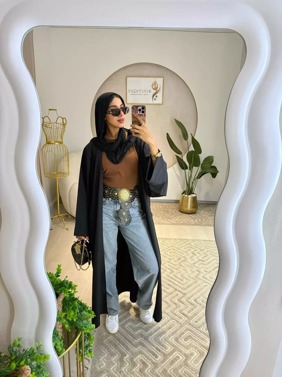 Black Plain Cardigan image