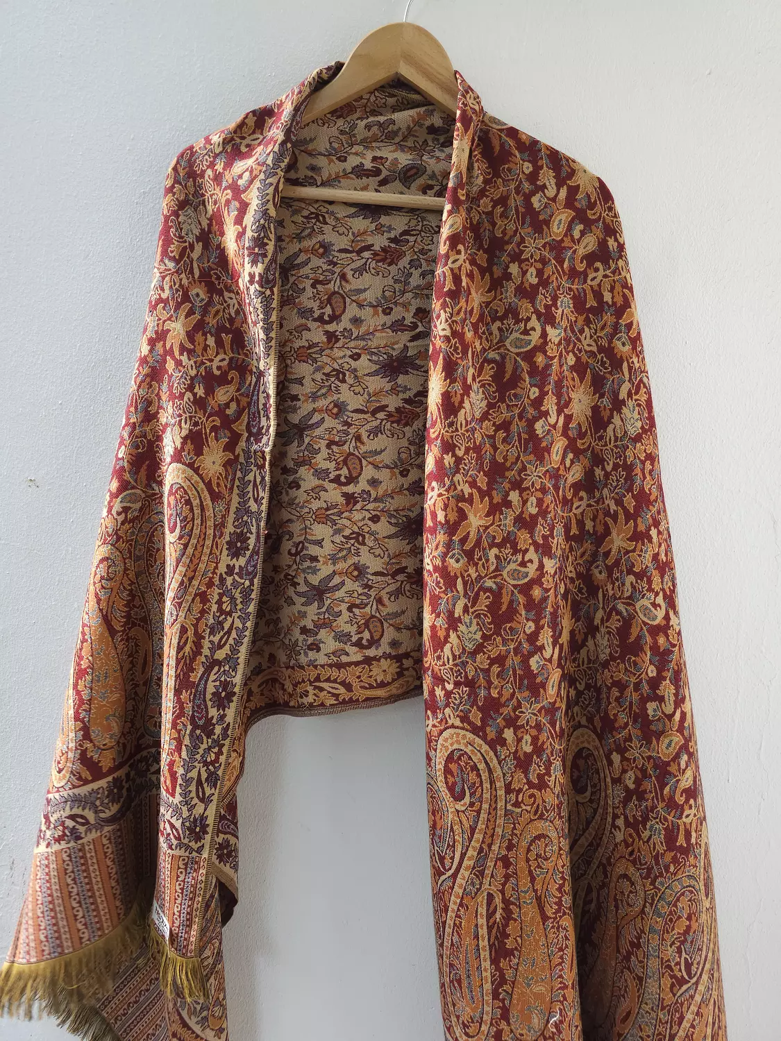 Dark red Pashmina  3