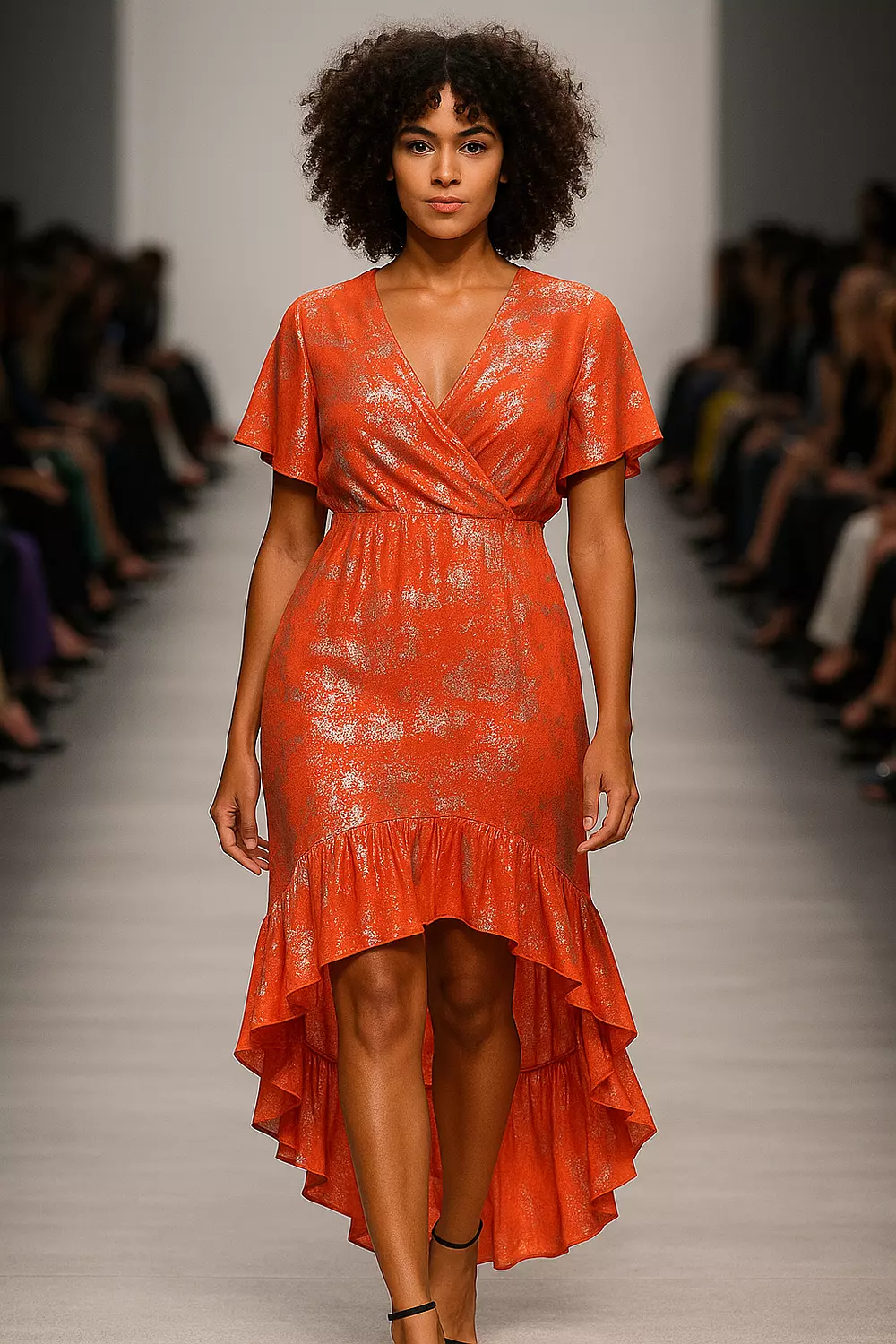 Electric orange dress image
