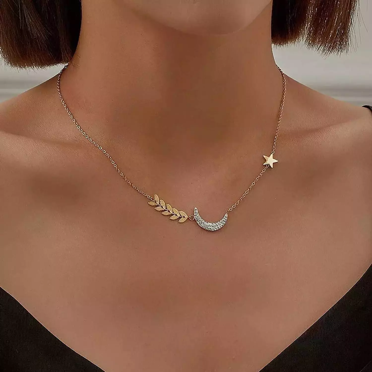 Star moon necklace  image