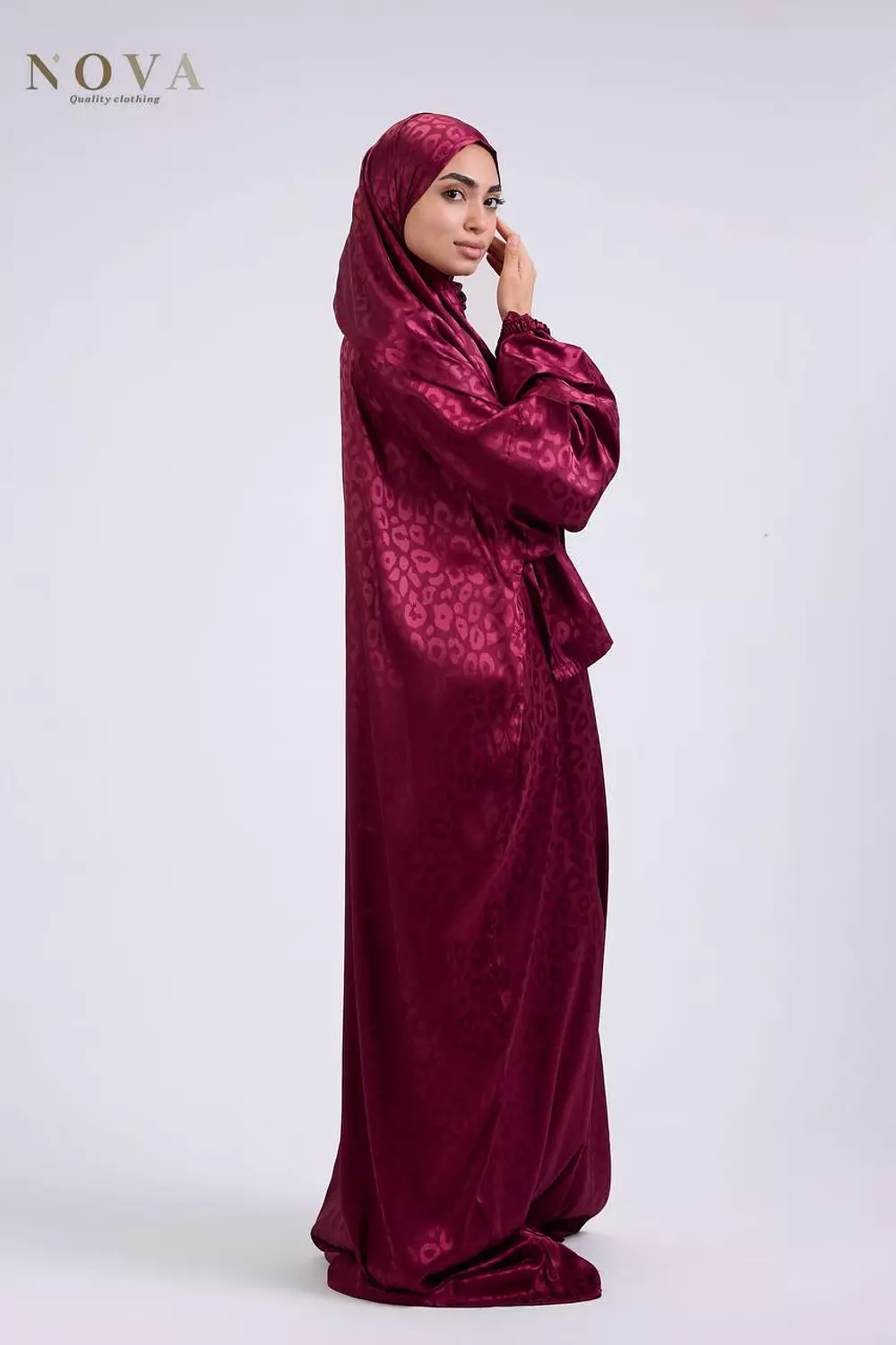 Burgundy Jacquard 1