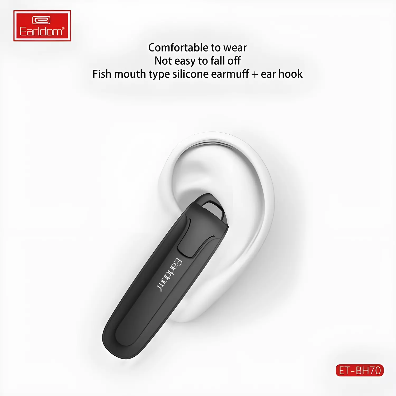 Bluetooth Earphone with Built-in Microphone - Up to 4 Hours of Playtime - Earldom BH70 2