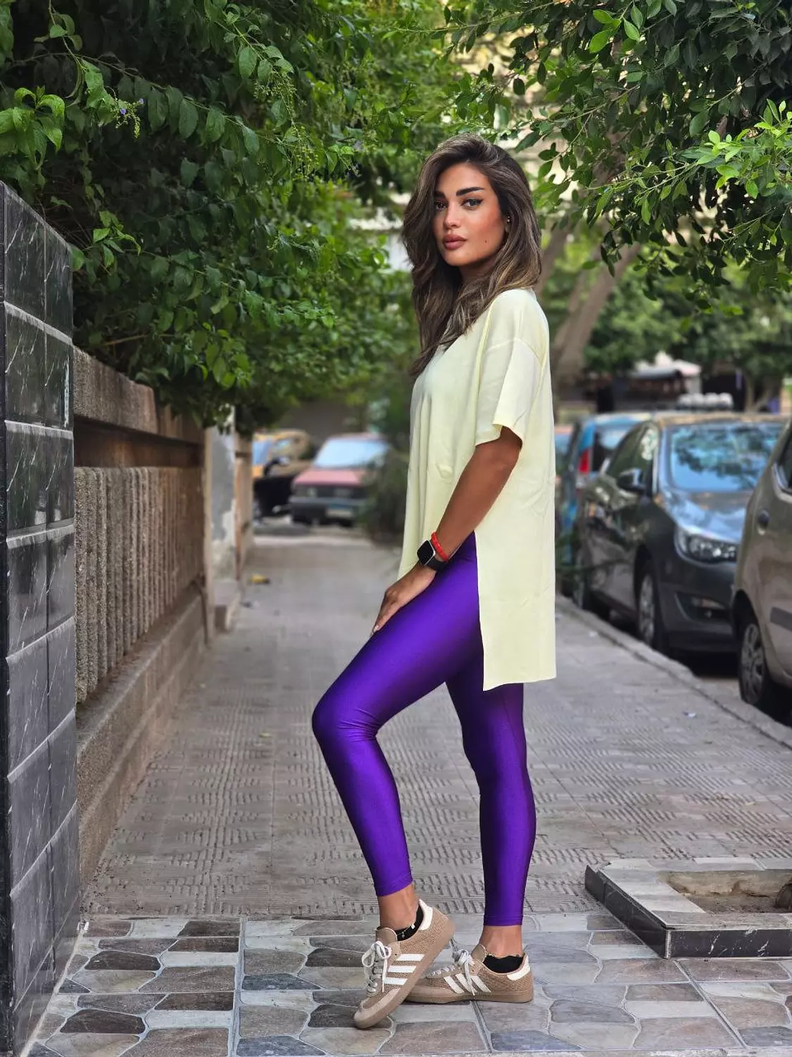 Purple Metallic legging 💜 hover image