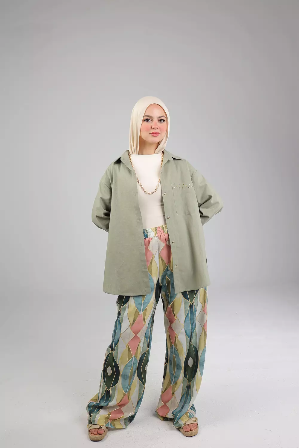 MOSAIC LINEN PANTS 3