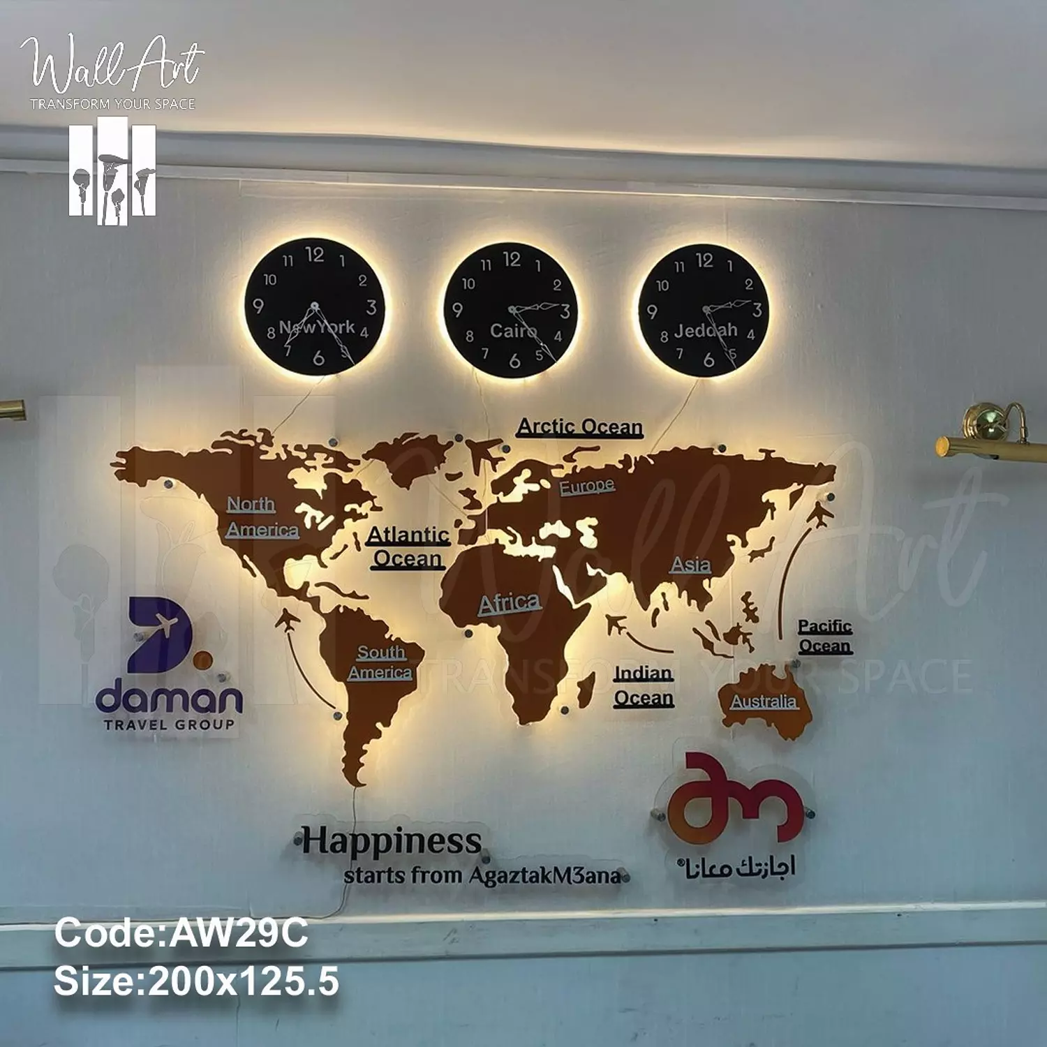 AW29-Lighted Acrylic Map   3