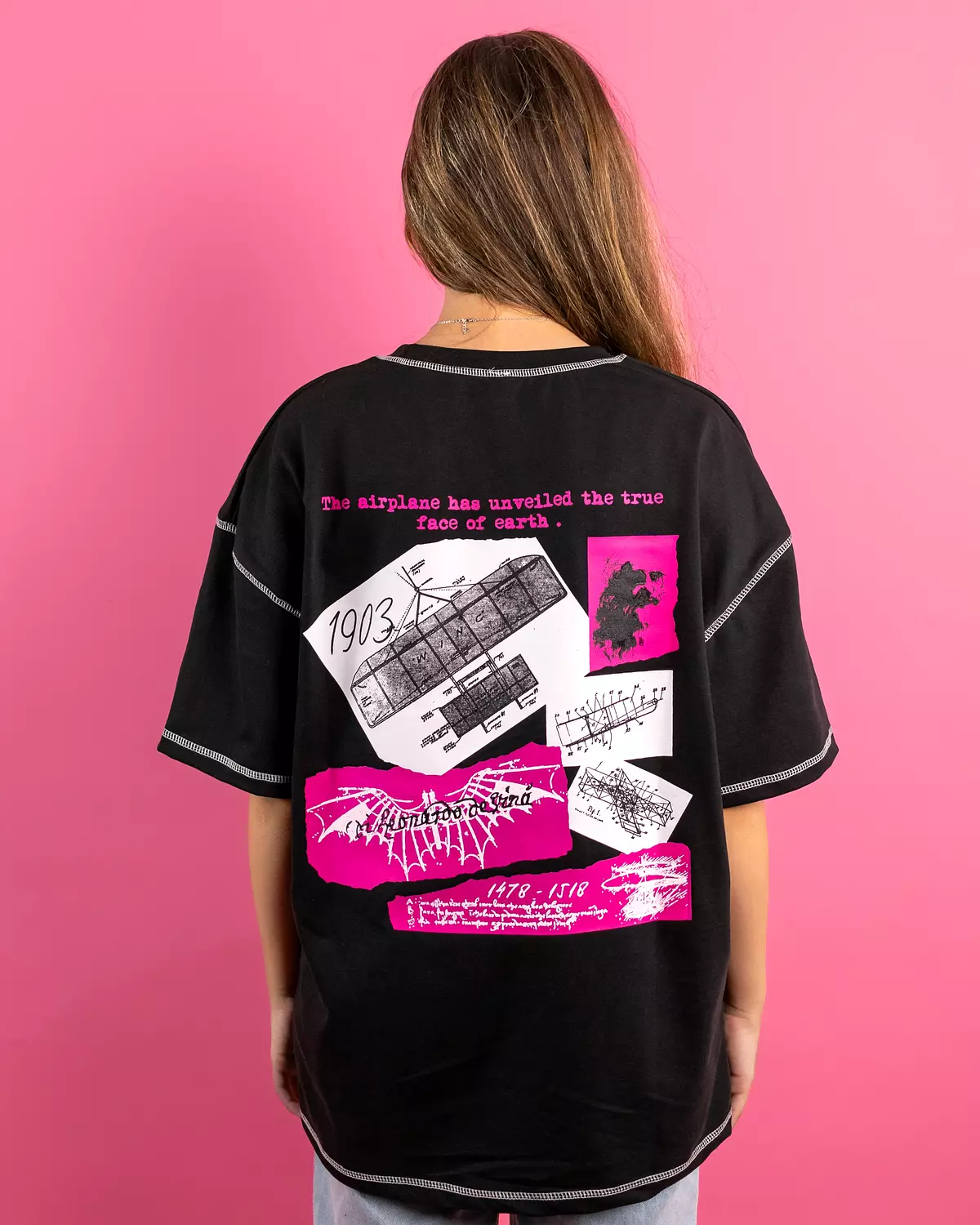 Black & Pink "WINGS" tee 1