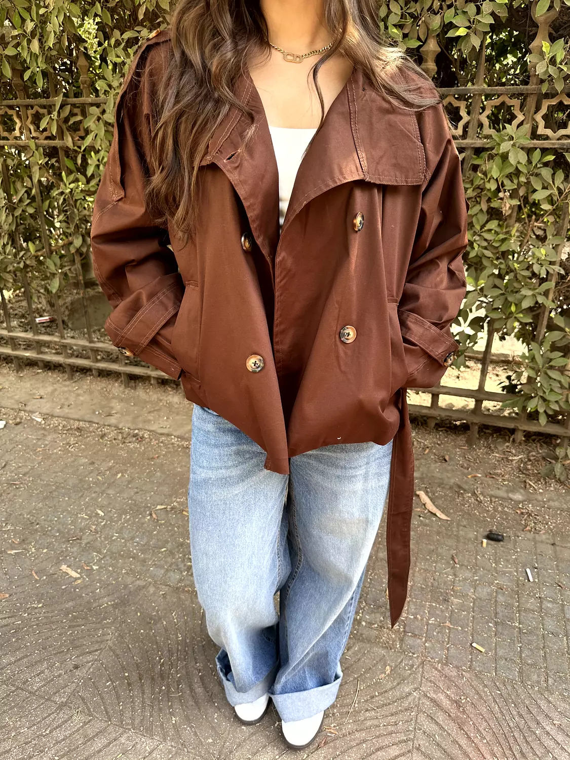Cropped Trench Coat 41
