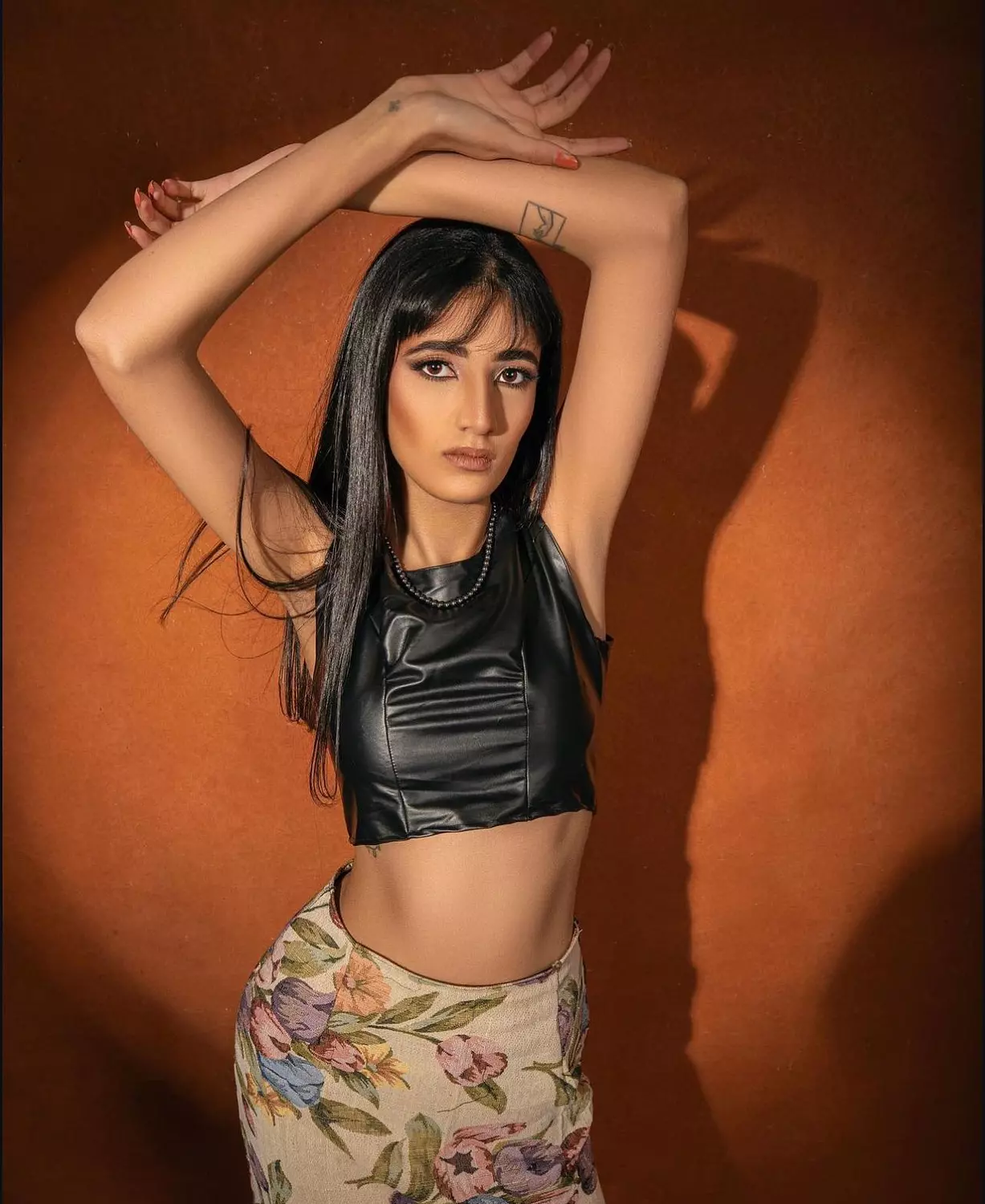 Leather cropped top 1