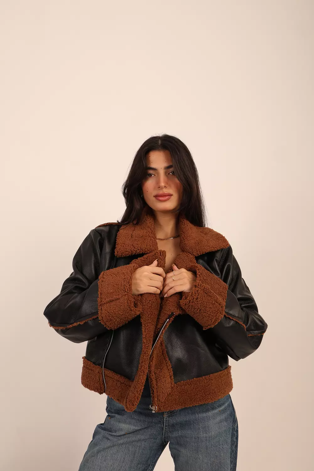 Espresso Shearling Jacket  2