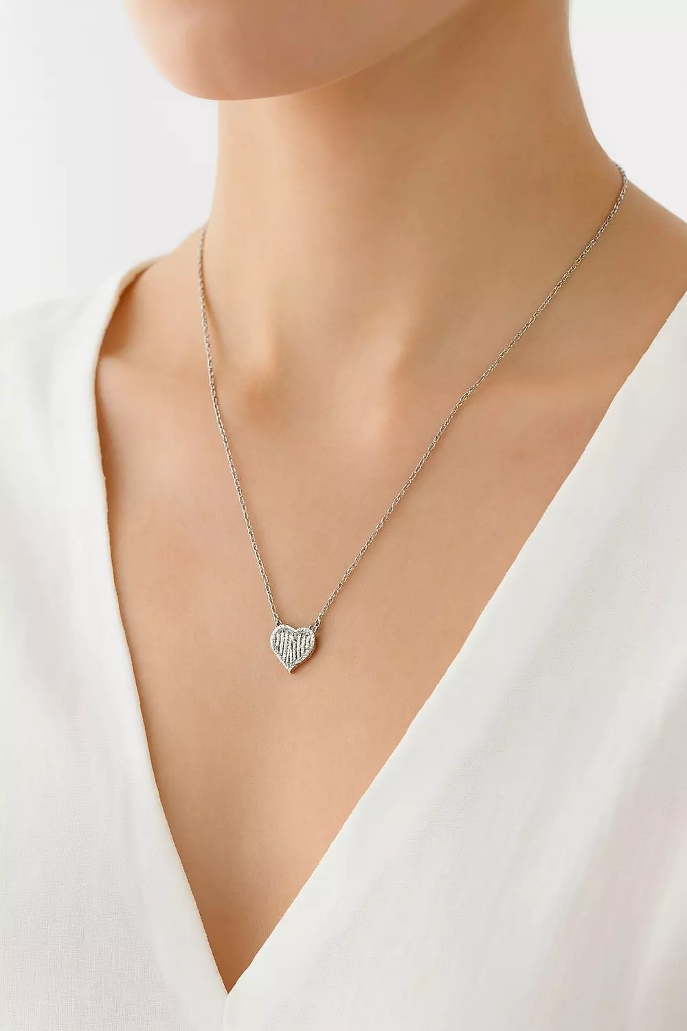 Silver Necklace Heart image