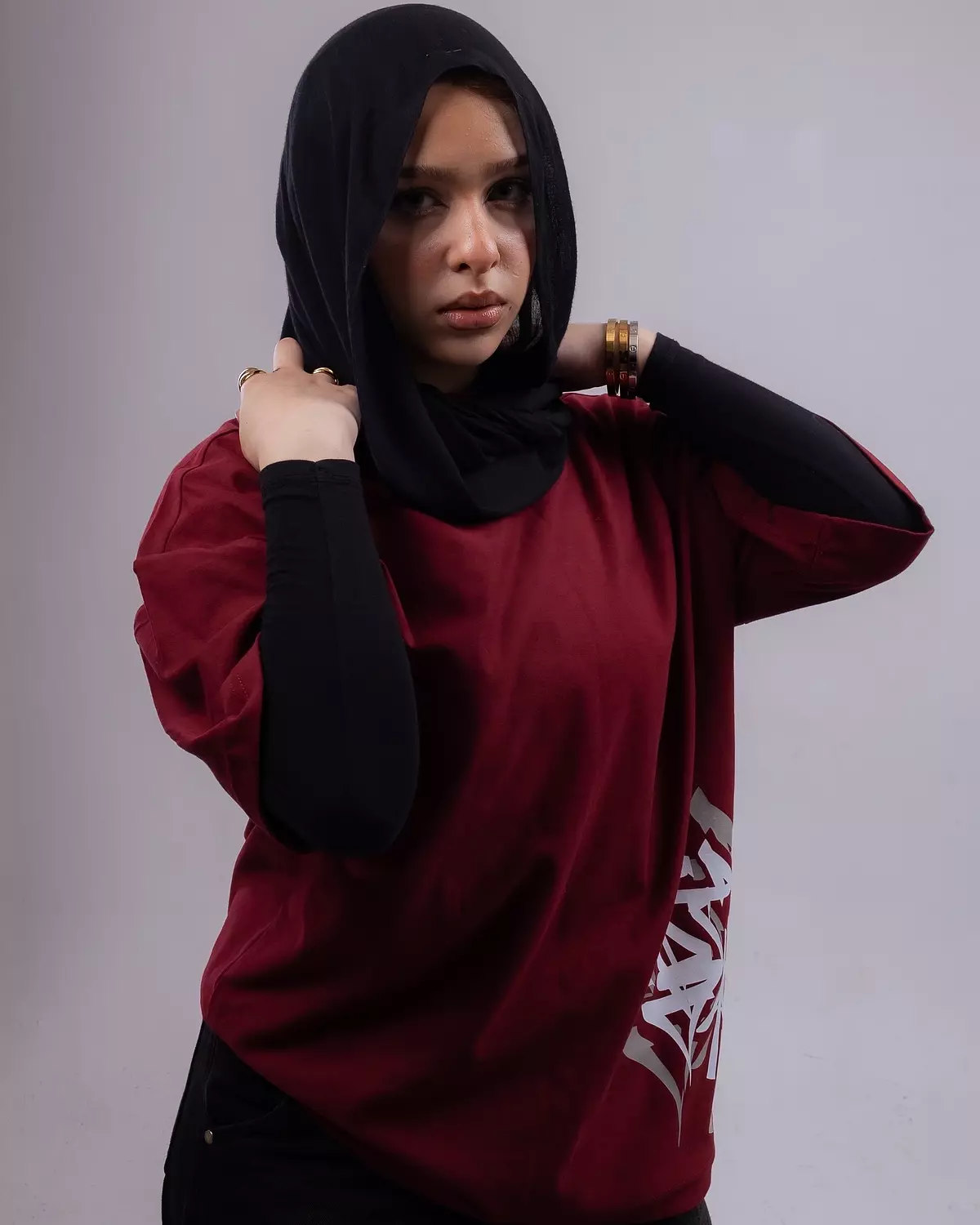 Burgandy t -shirt  hover image