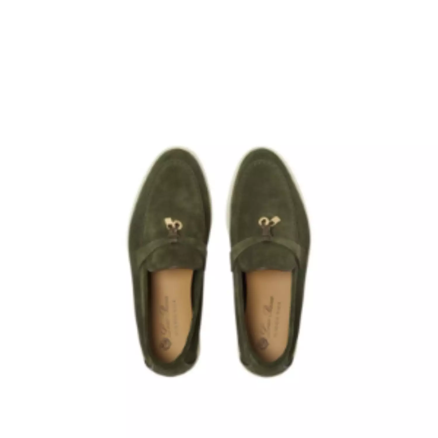 Loro Piana Summer Charms Walk Loafer Suede Ribbon Green 3