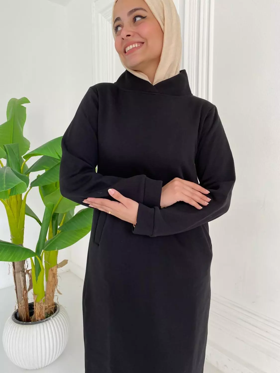 Black Melton Dress 3