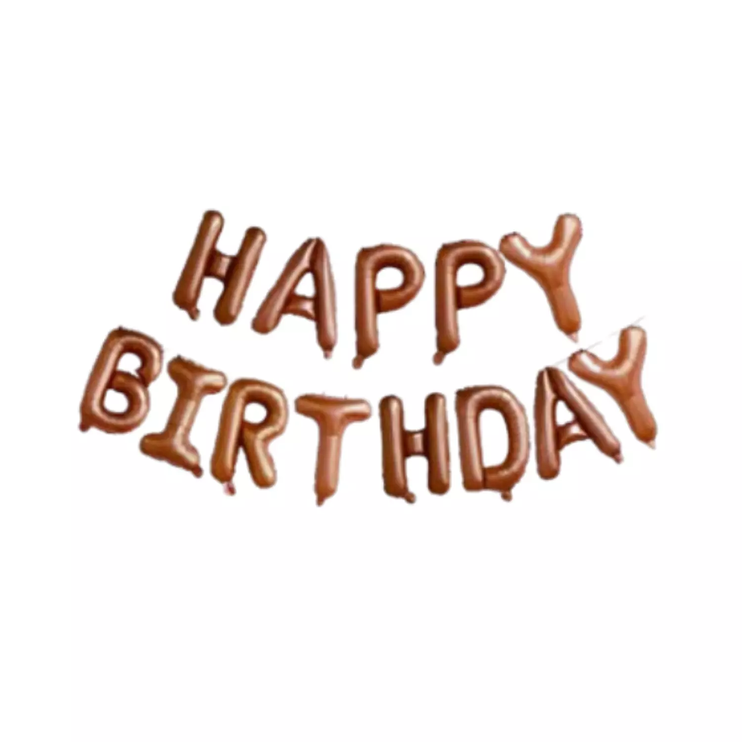Brown Happy Birthday Balloon Garland  image