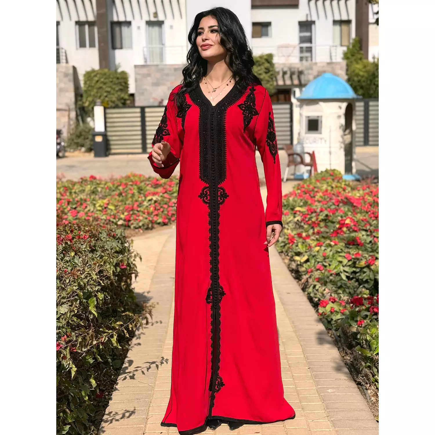 Red Moroccan kaftan -2nd-img
