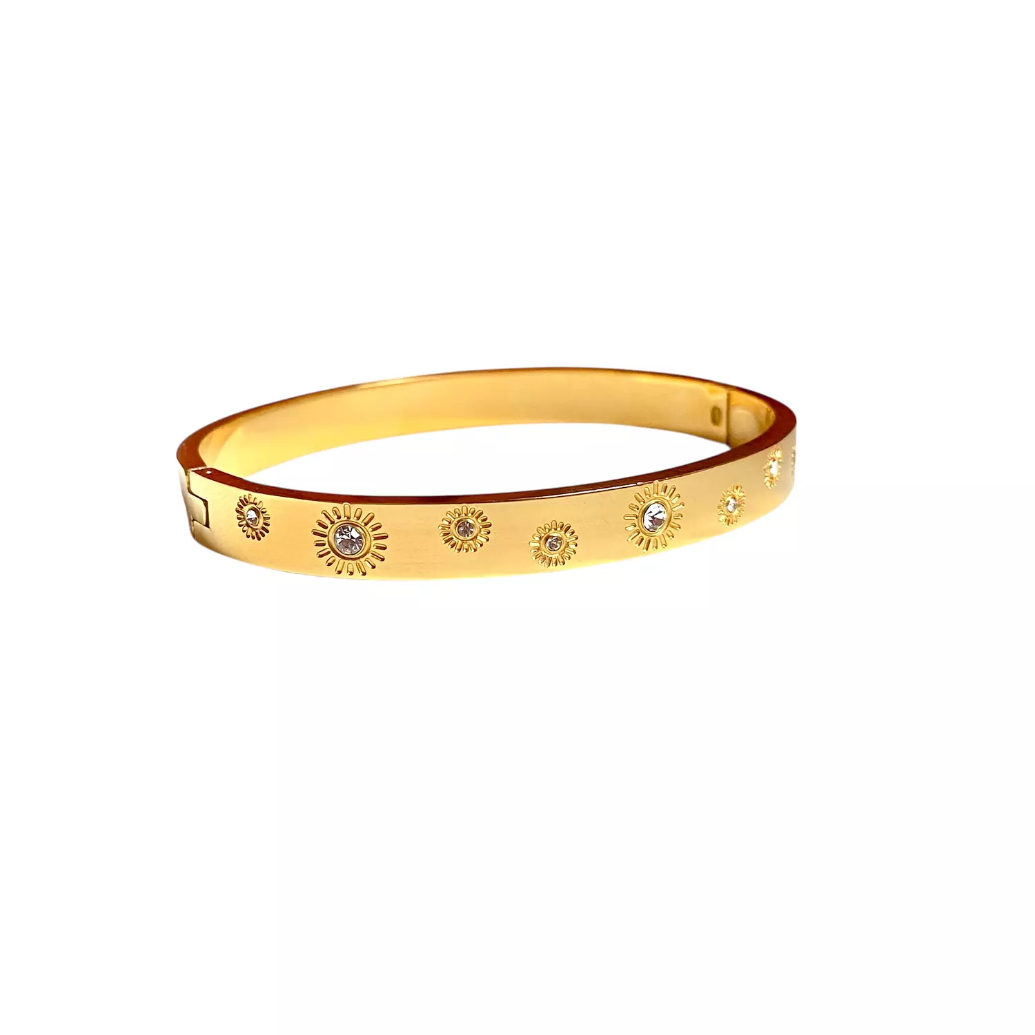 Sunburst stainless steel bangle ☀️✨ image