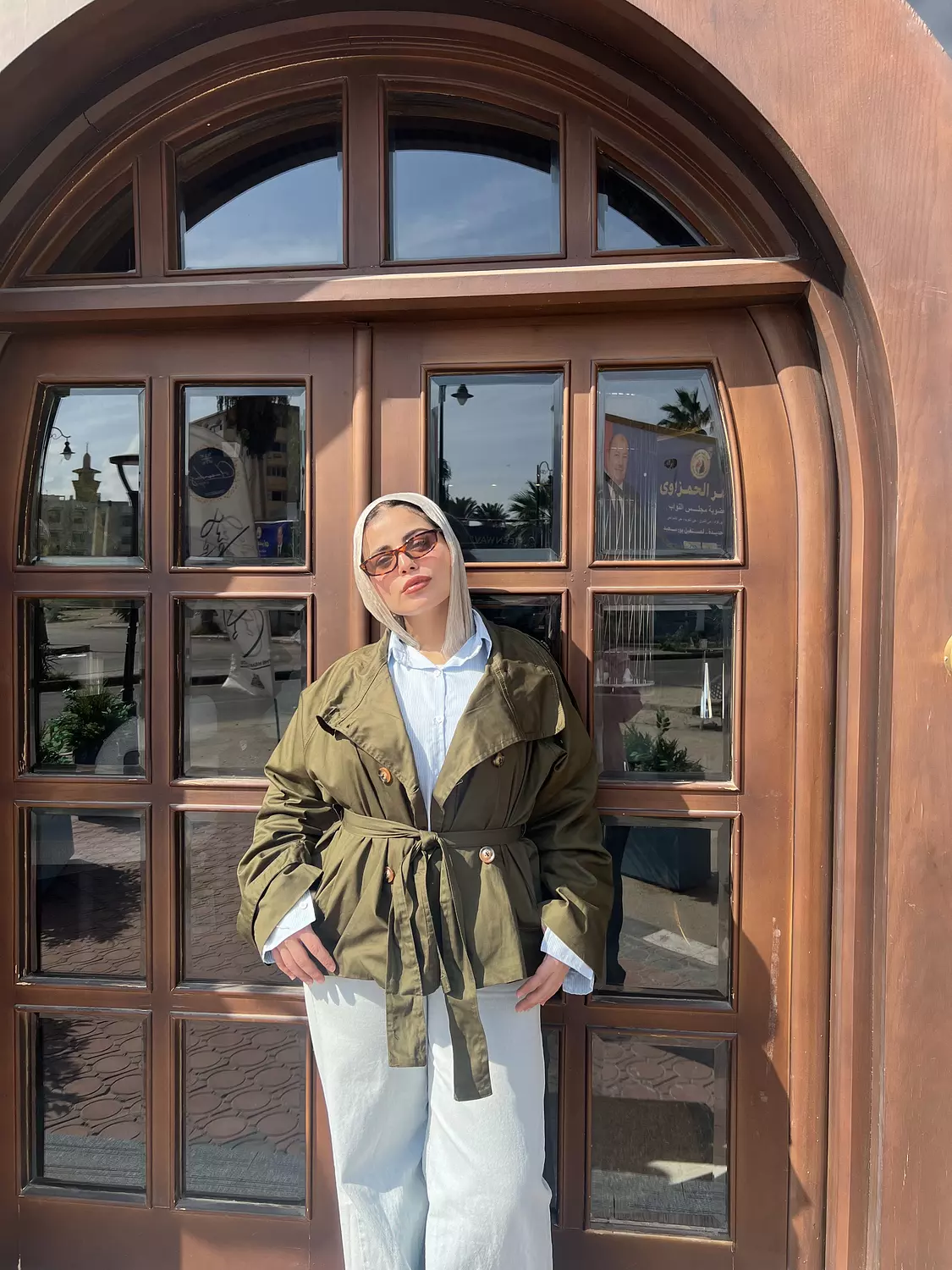 high neck cropped trench  17