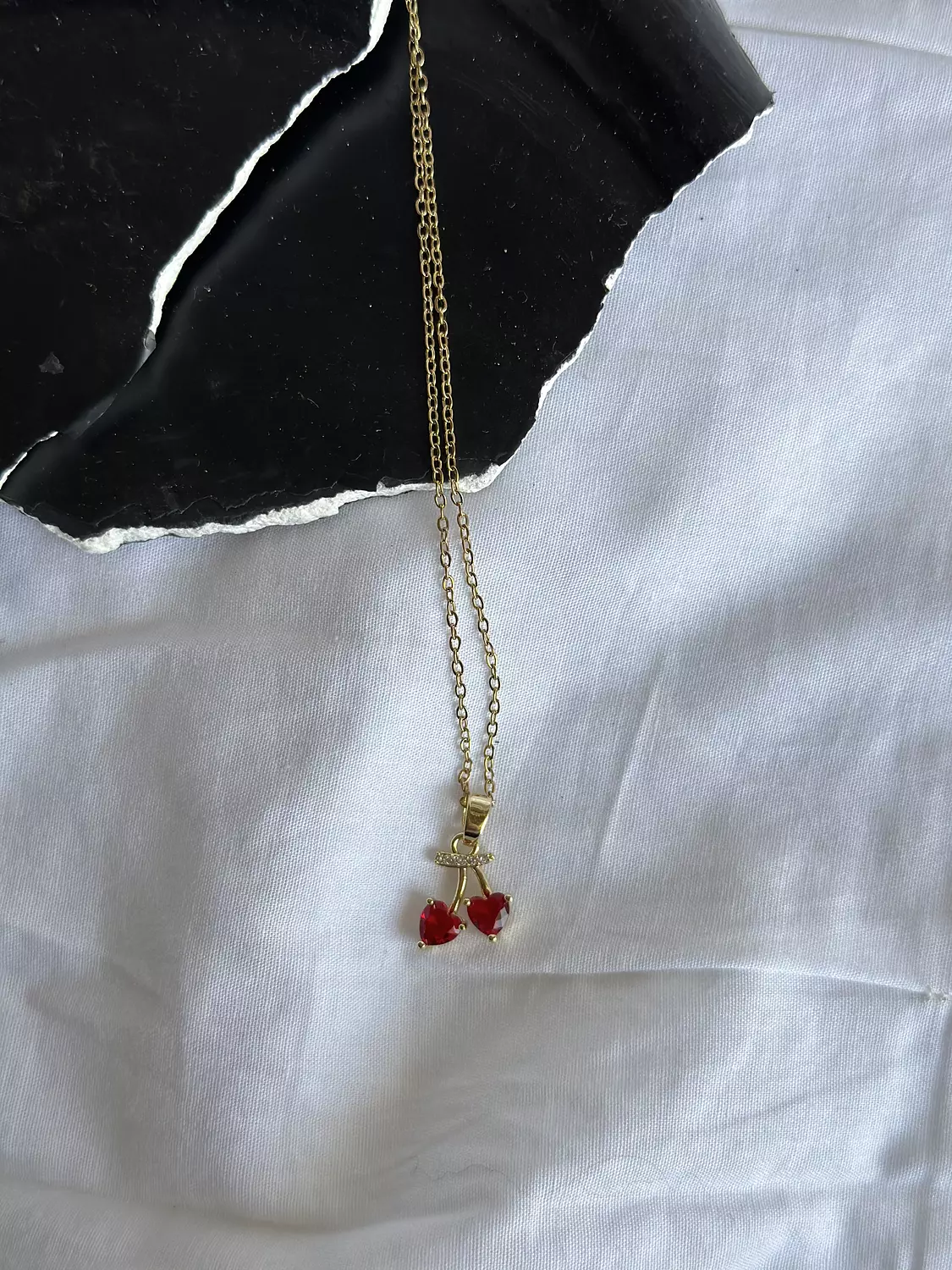 Hearty Cherry charm Necklace  image