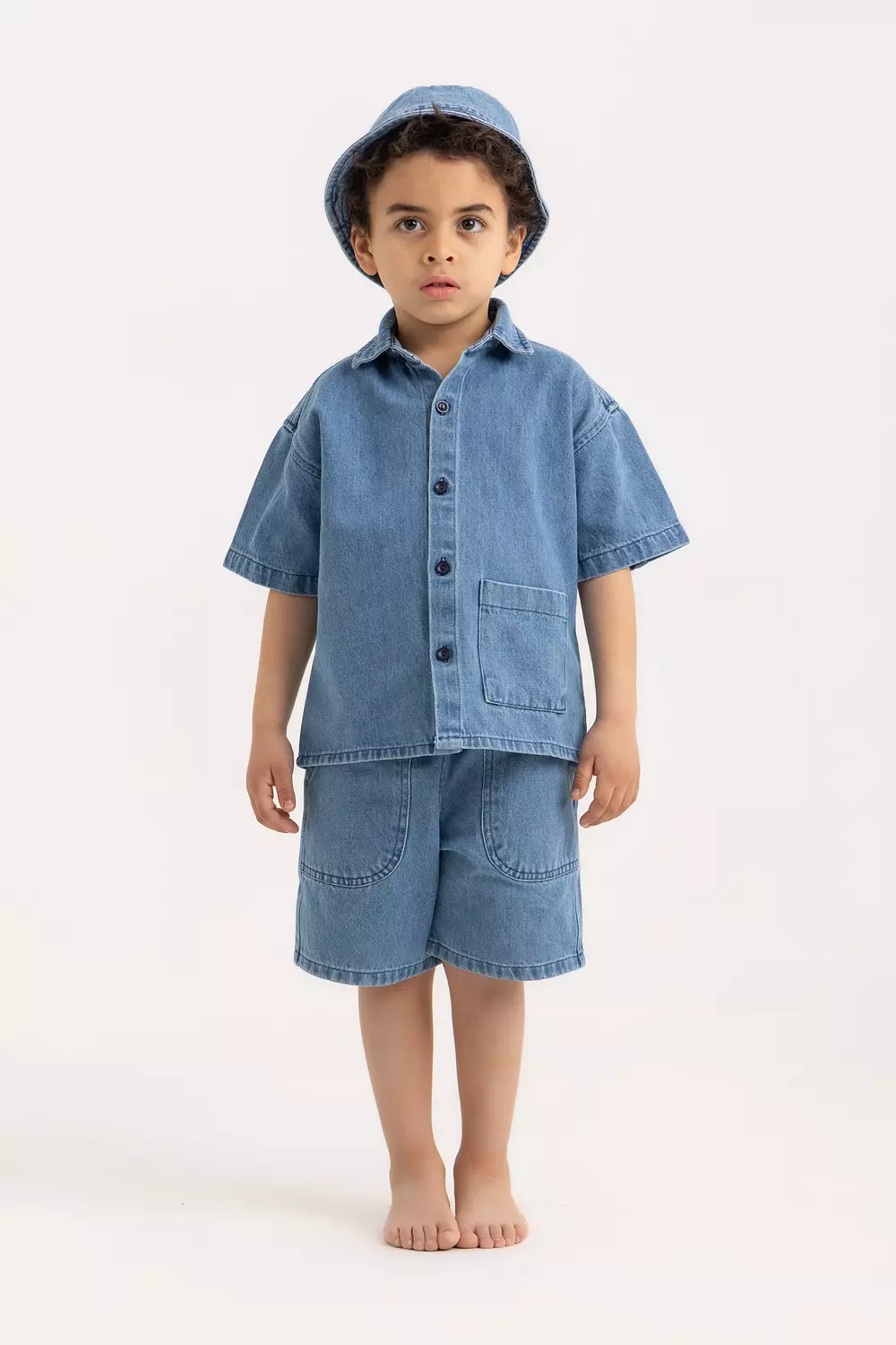 The Kiko Denim Kids Half-Sleeve Shirt image