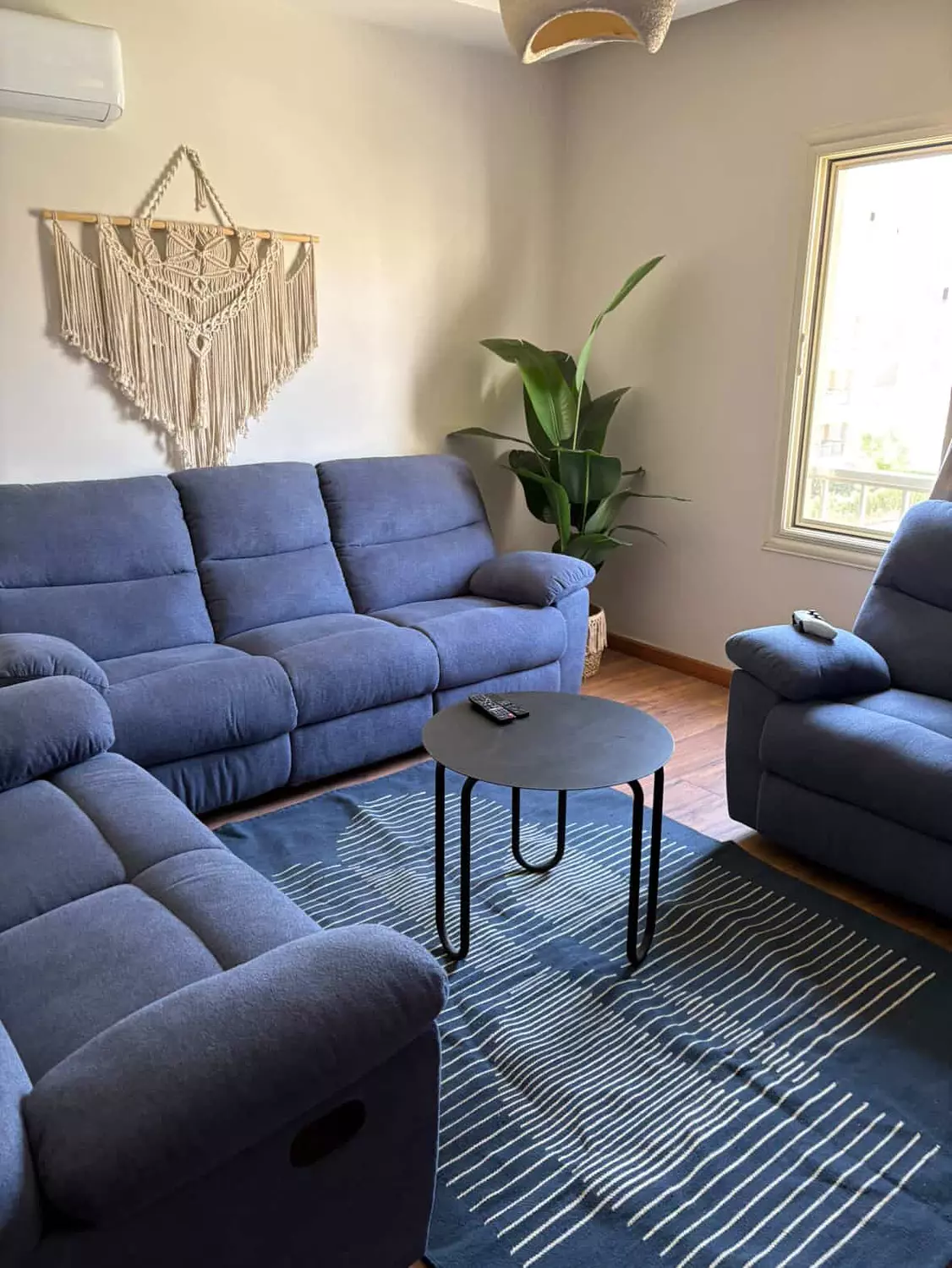 Navy Lotus Kilim Rug  2