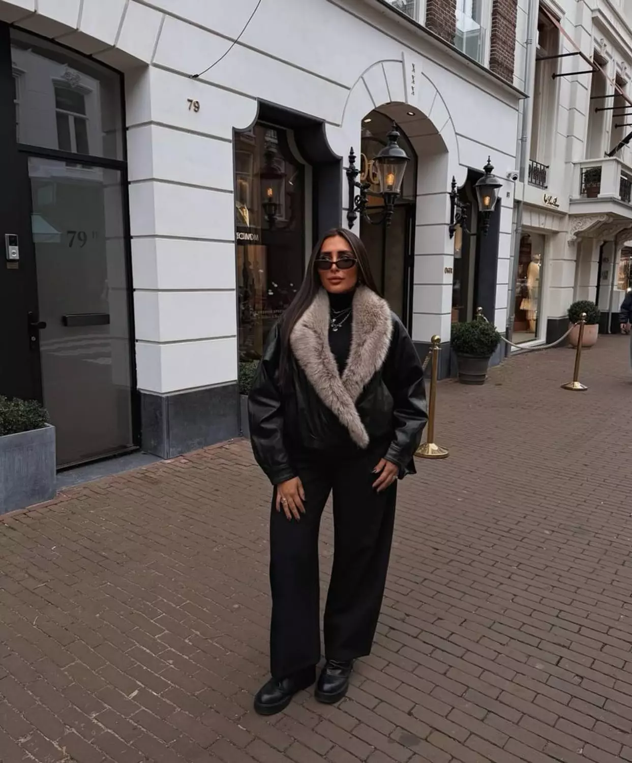 Fur leather jacket  2