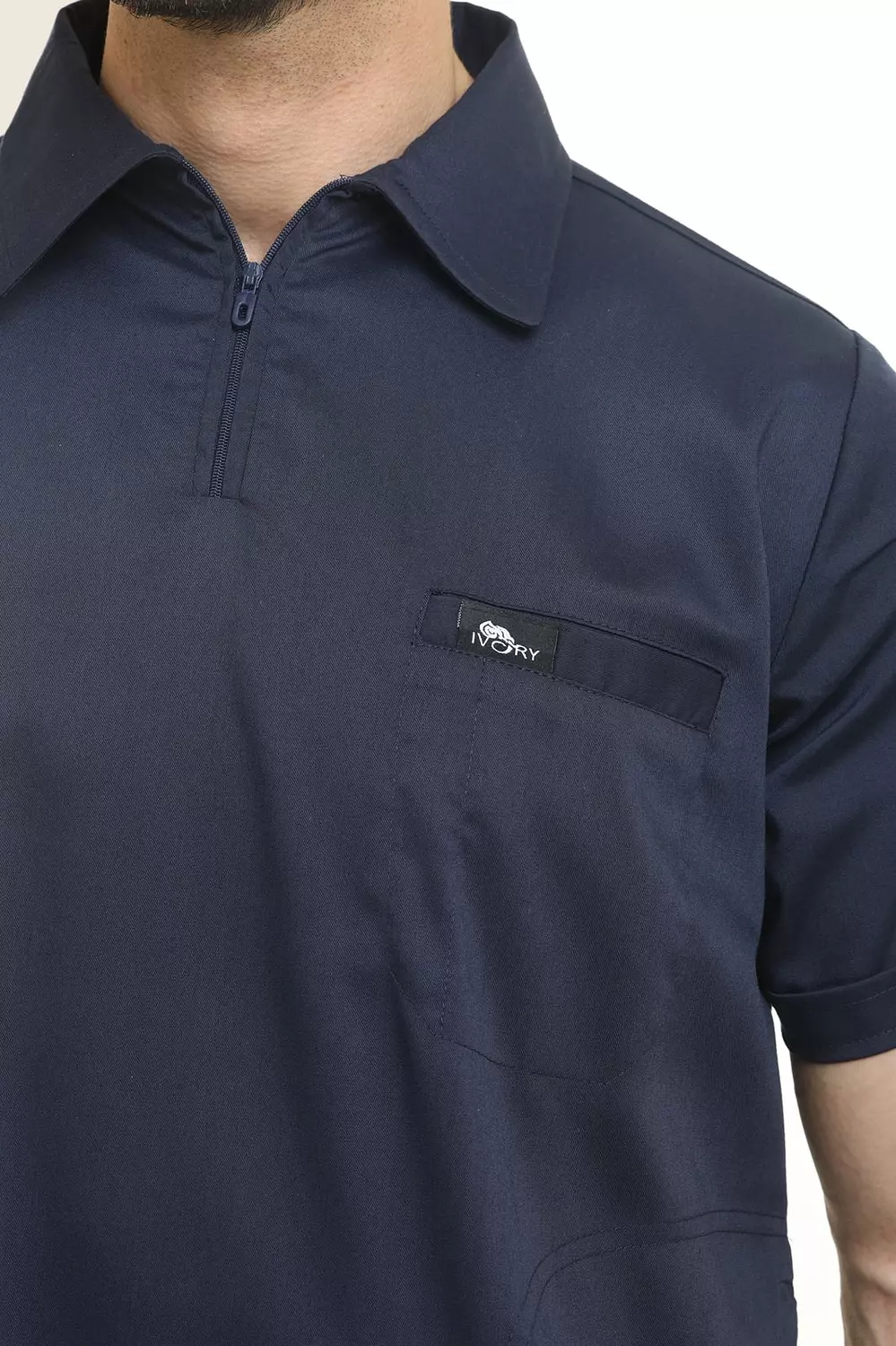 Dark Blue Polo Scrub 7