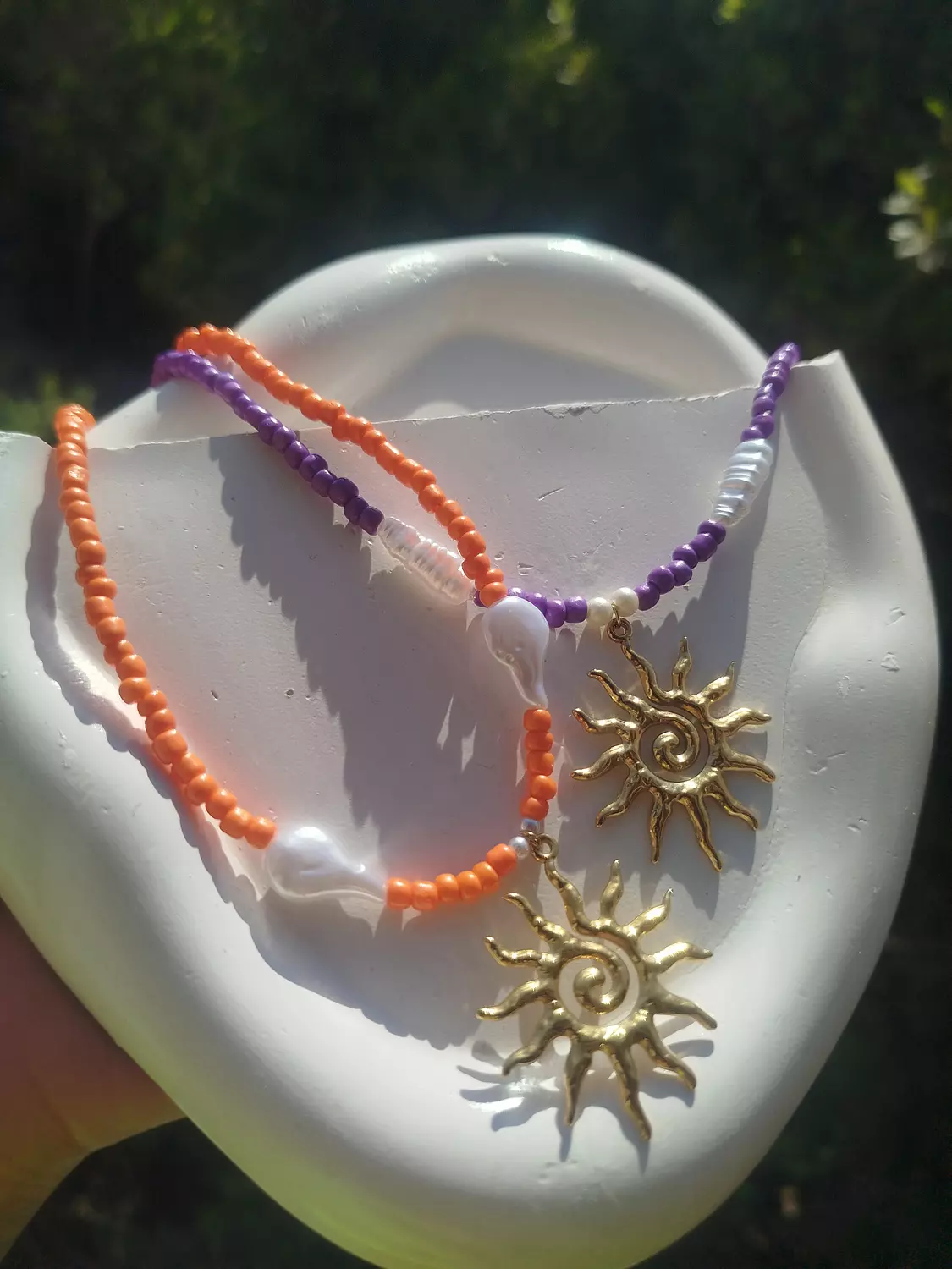 Chunky sun necklace  hover image