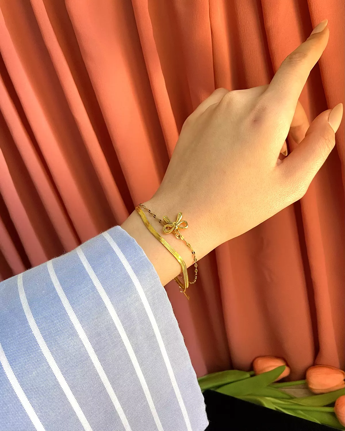 2 layers stainless steel bracelet 🎀✨ 2