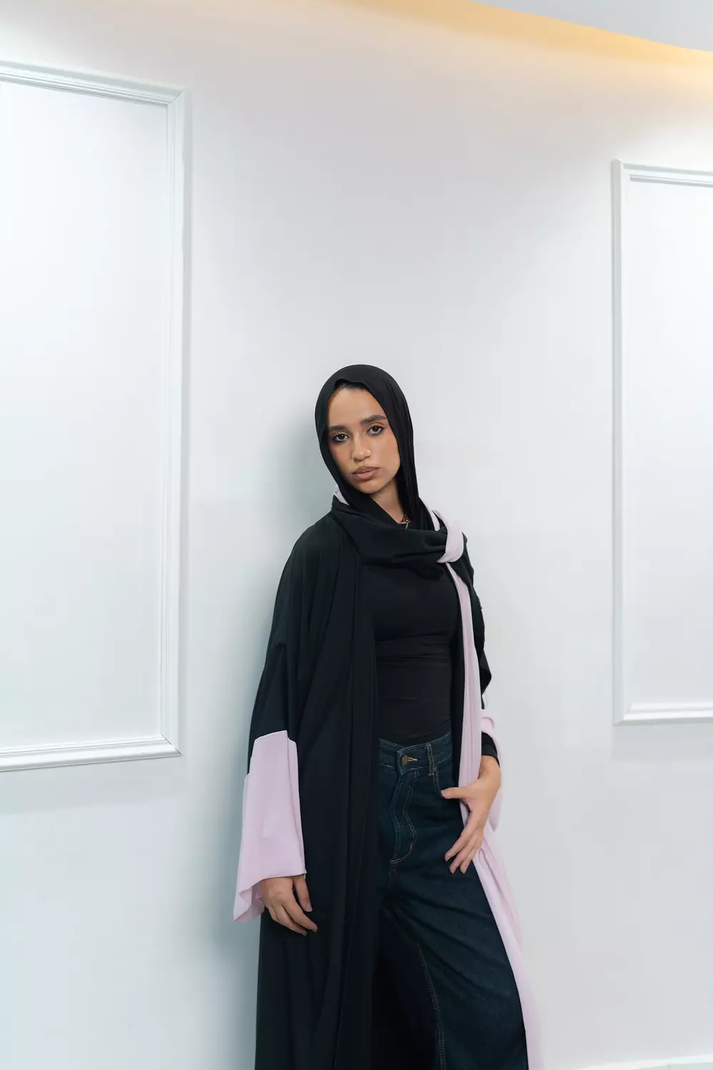 Black Pink Abaya 2