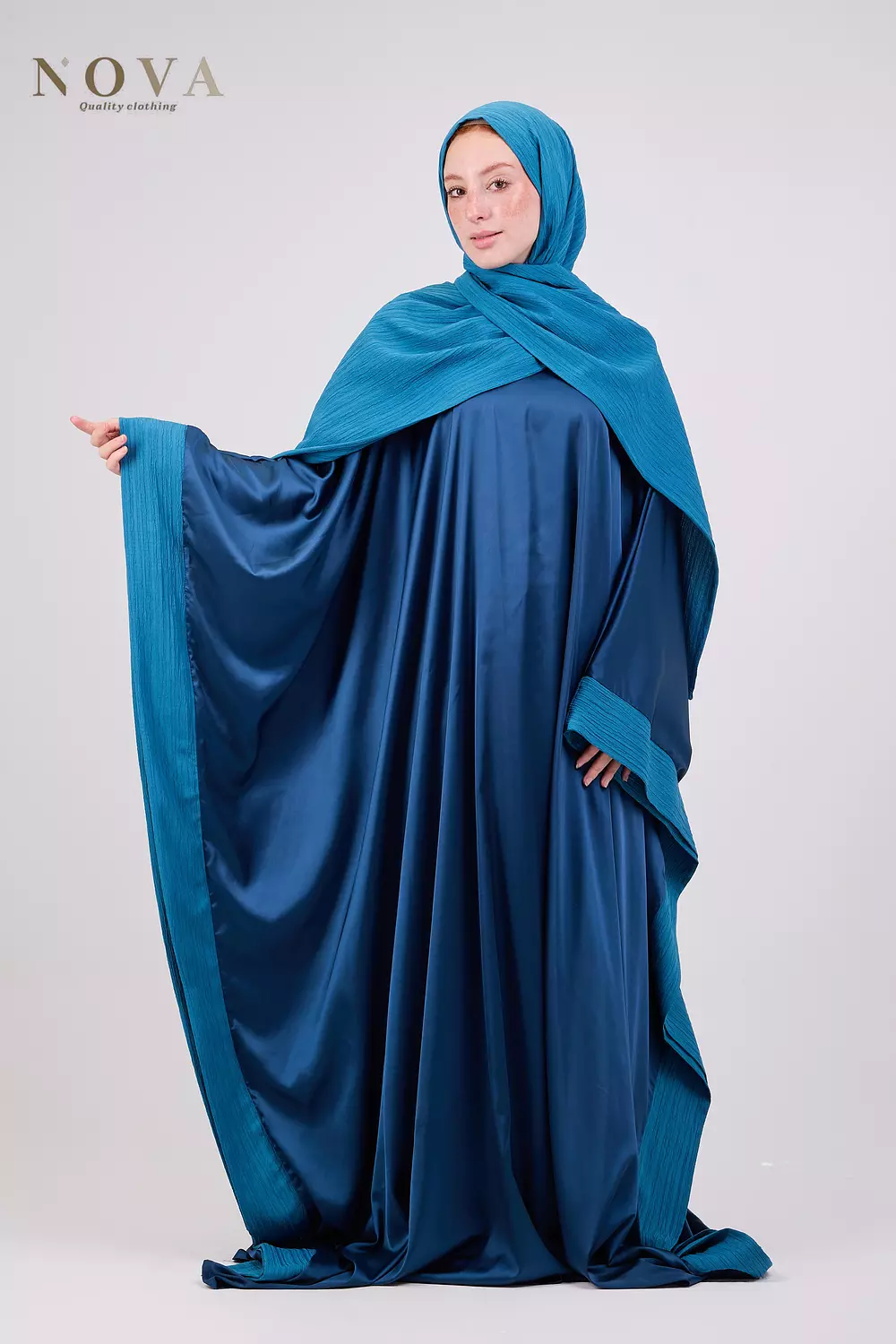 Petroleum Blue crush satin image