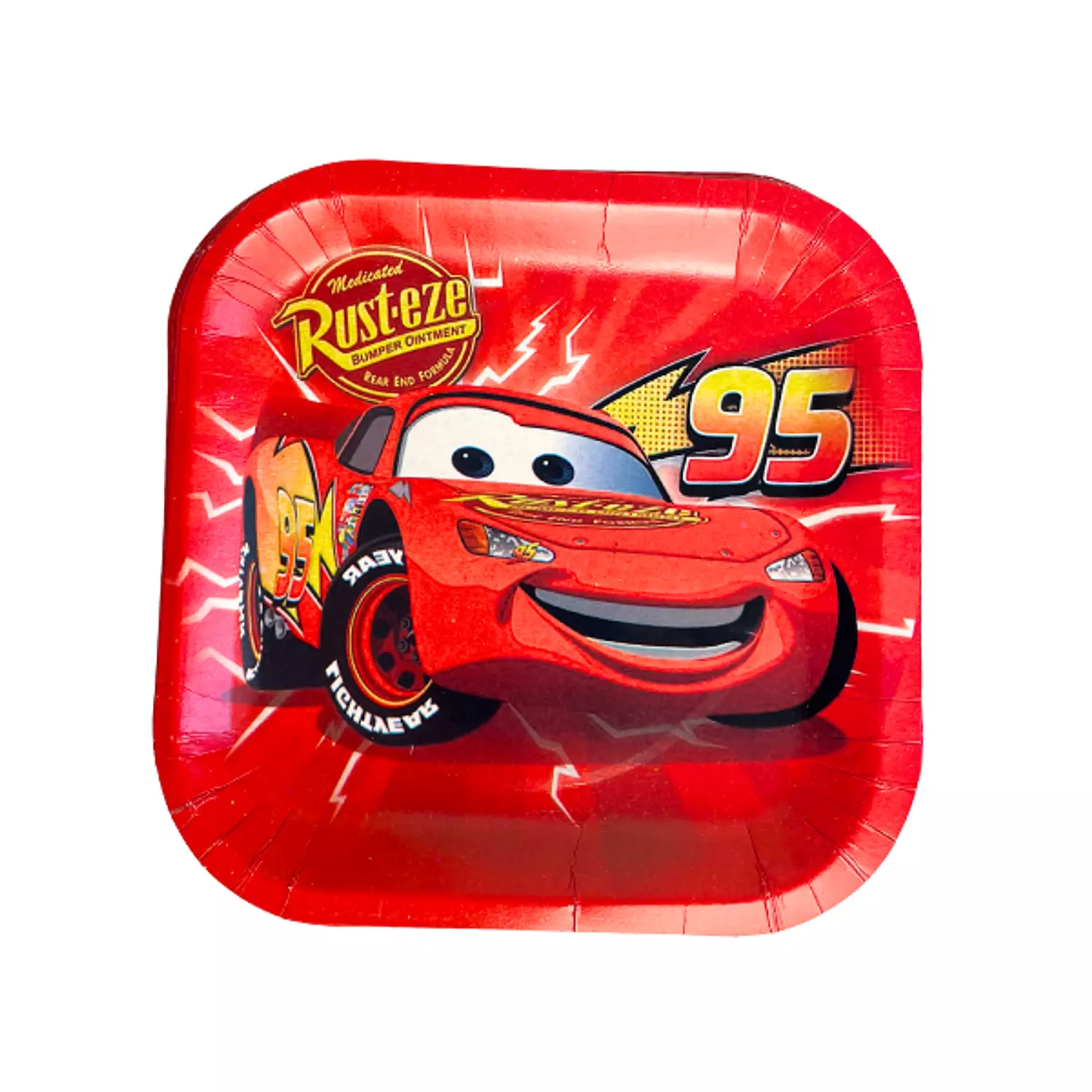 Cars 95 Red Paper Plates  image