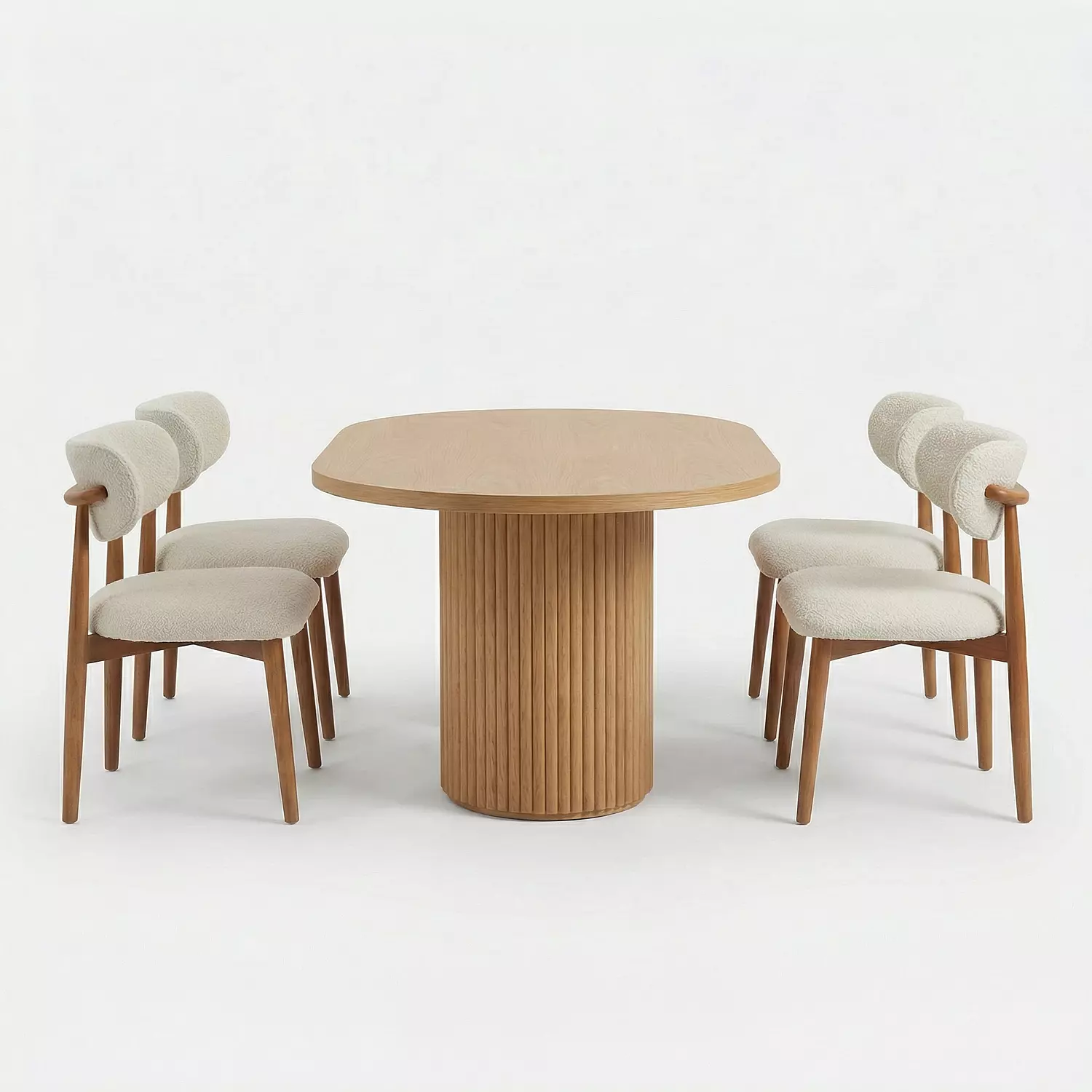 سفرة زان مودرن بيضاوي– تصميم أنيق بمقاس 120 سم hover image