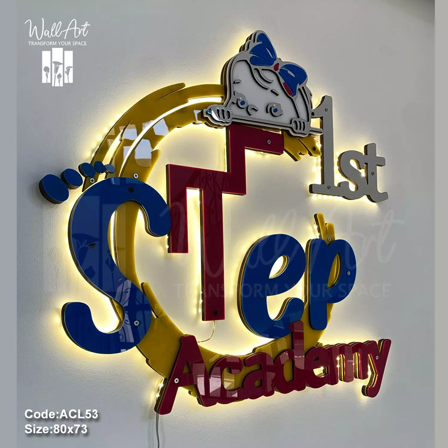 ACL53-Lighted Coloured Acrylic Logo  9
