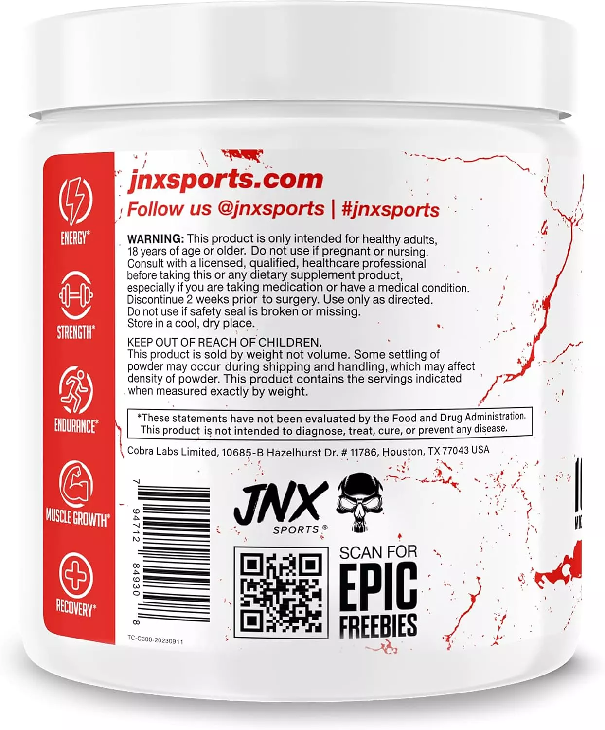 The Curse Creatine Monohydrate 300g – Pure Creatine for Strength, Power & Recovery (60 Servings) hover image