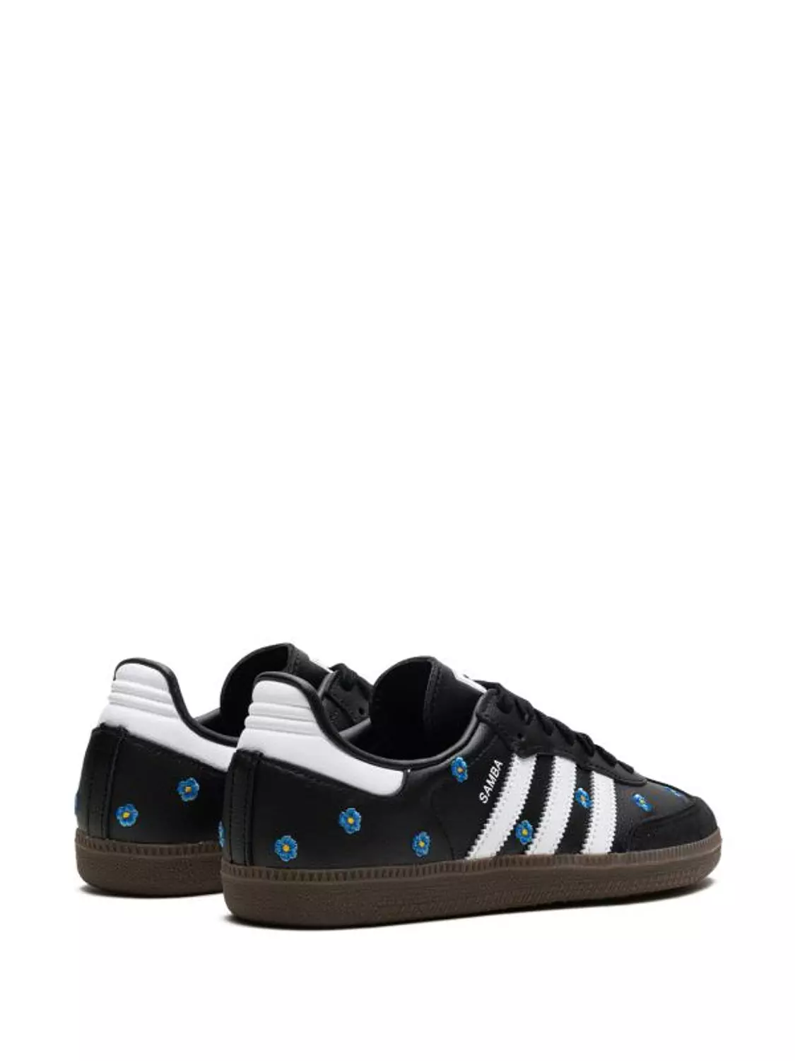 Adidas Samba OG Womens Sneaker, Blue Floral Black 4