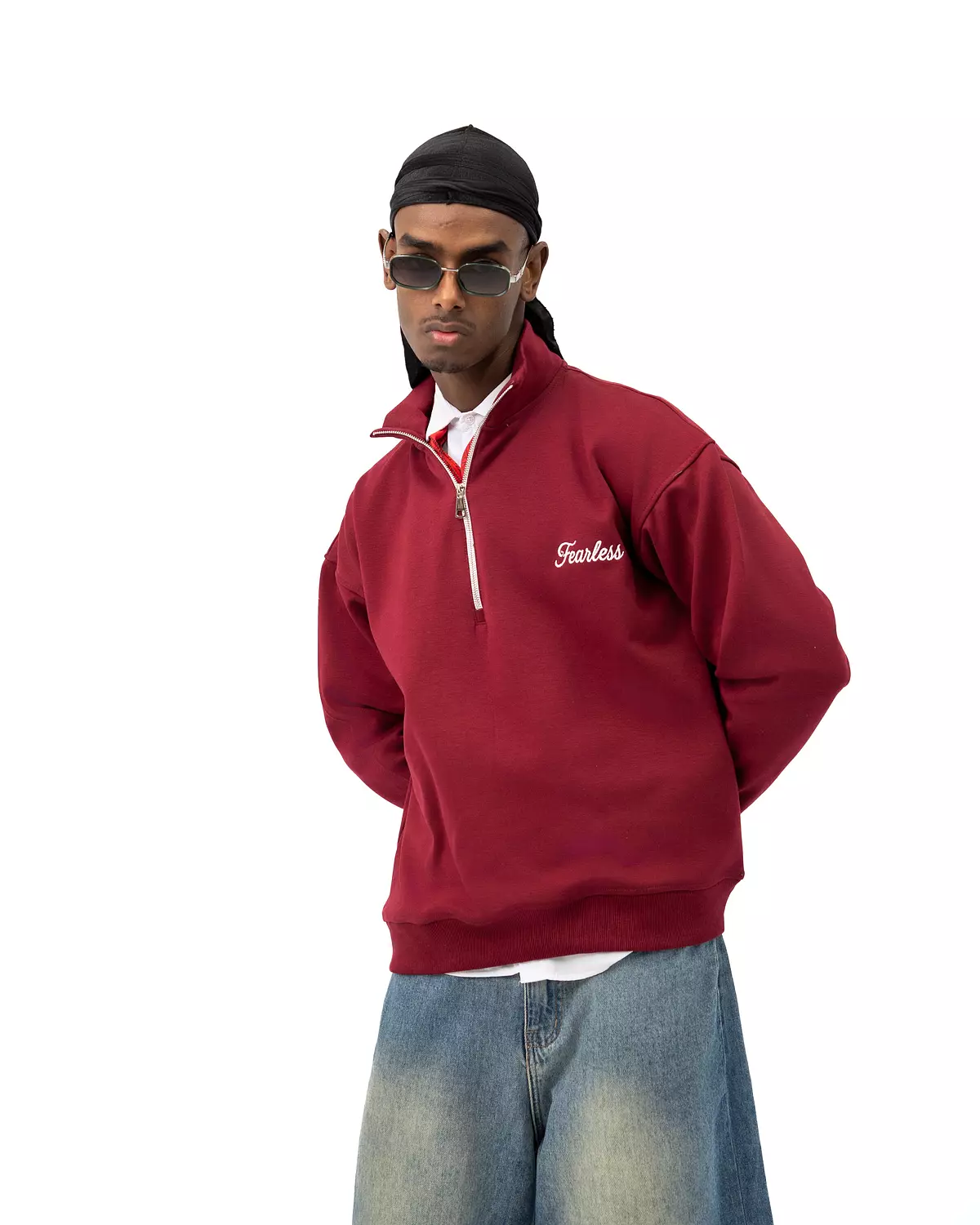 Fearless Quarter Zipper _ Burgundy 3