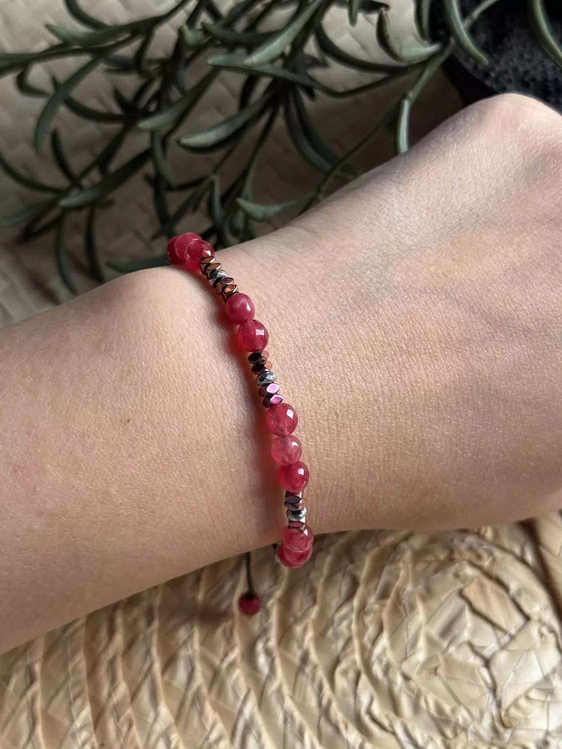 Hematite / Agate Reds Bracelet ( Stock ) 2