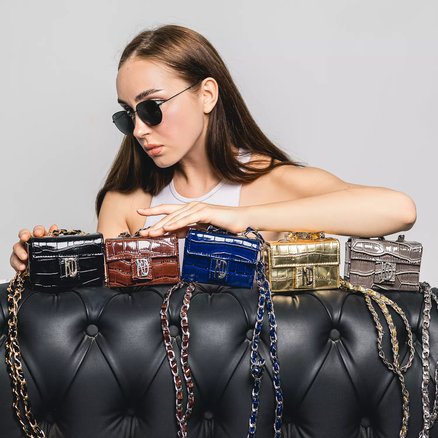 Black Mini Hemi Waist Bag   5