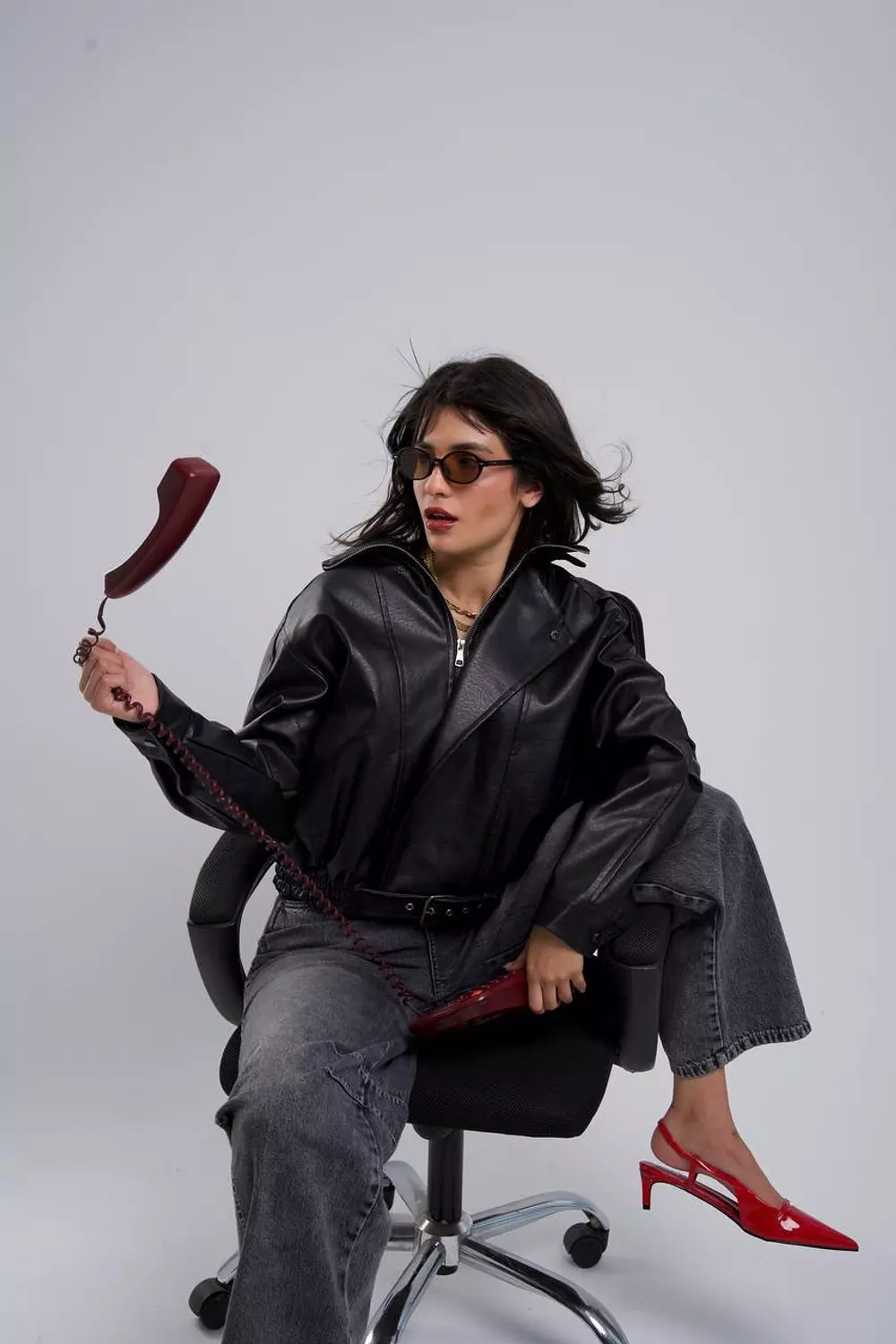 Trendy leather jacket 4