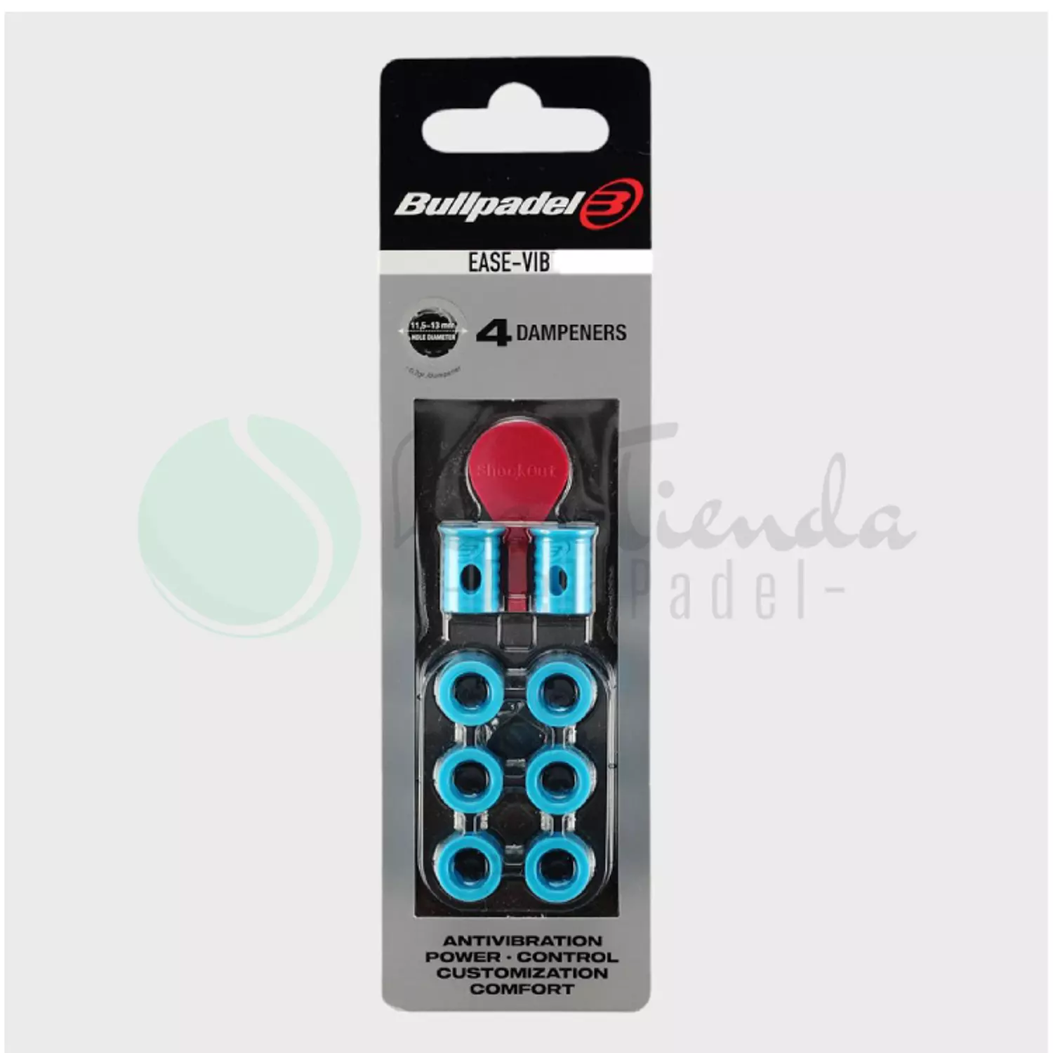 Bullpadel Blue Ease Vibe Sky Blue Antivibrator - Vibration Dampeners image