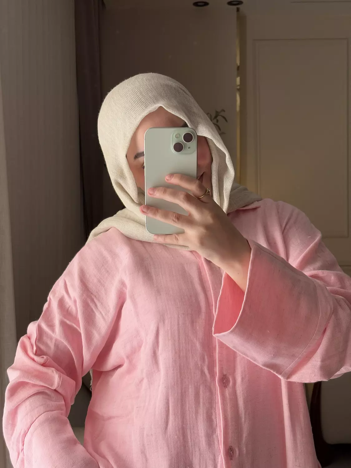 Lina Shirt Dress in Pink 2