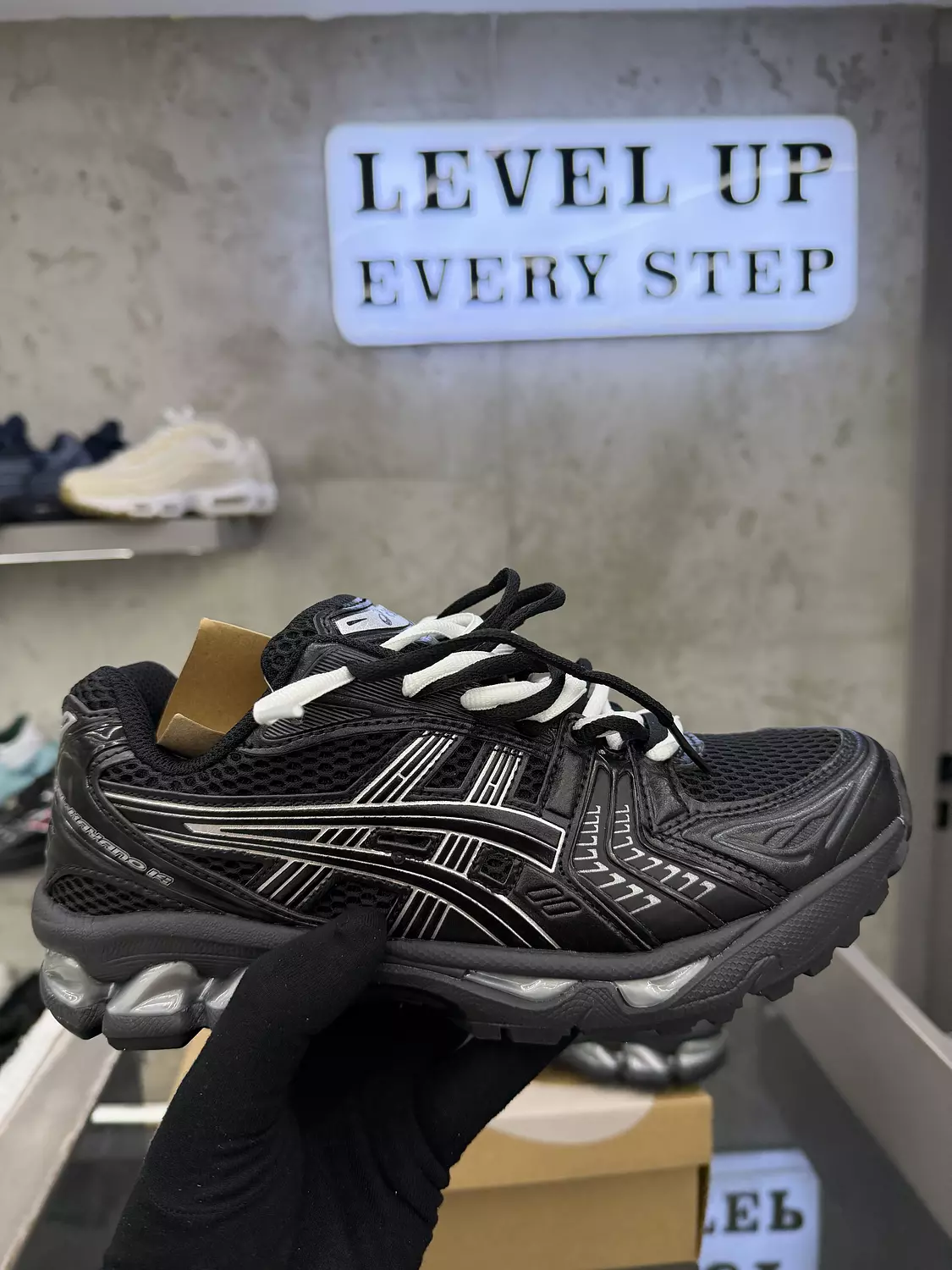 Asics kayano 14 black pure silver  2