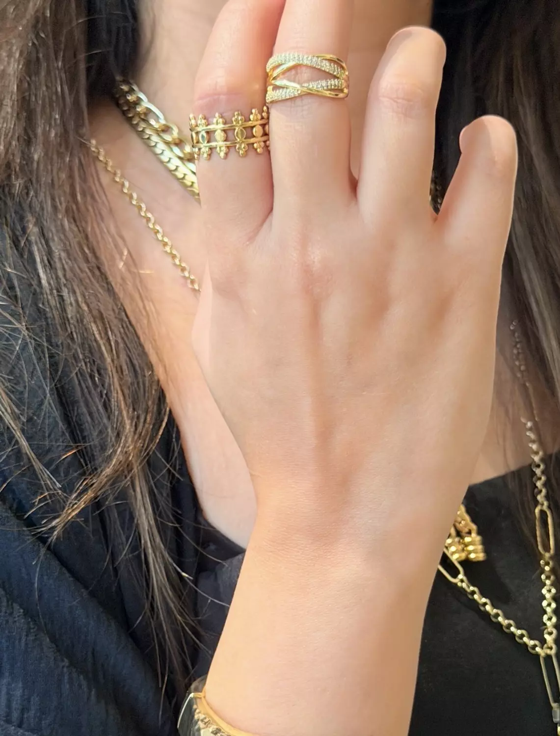 Crisscross Gold Ring 3